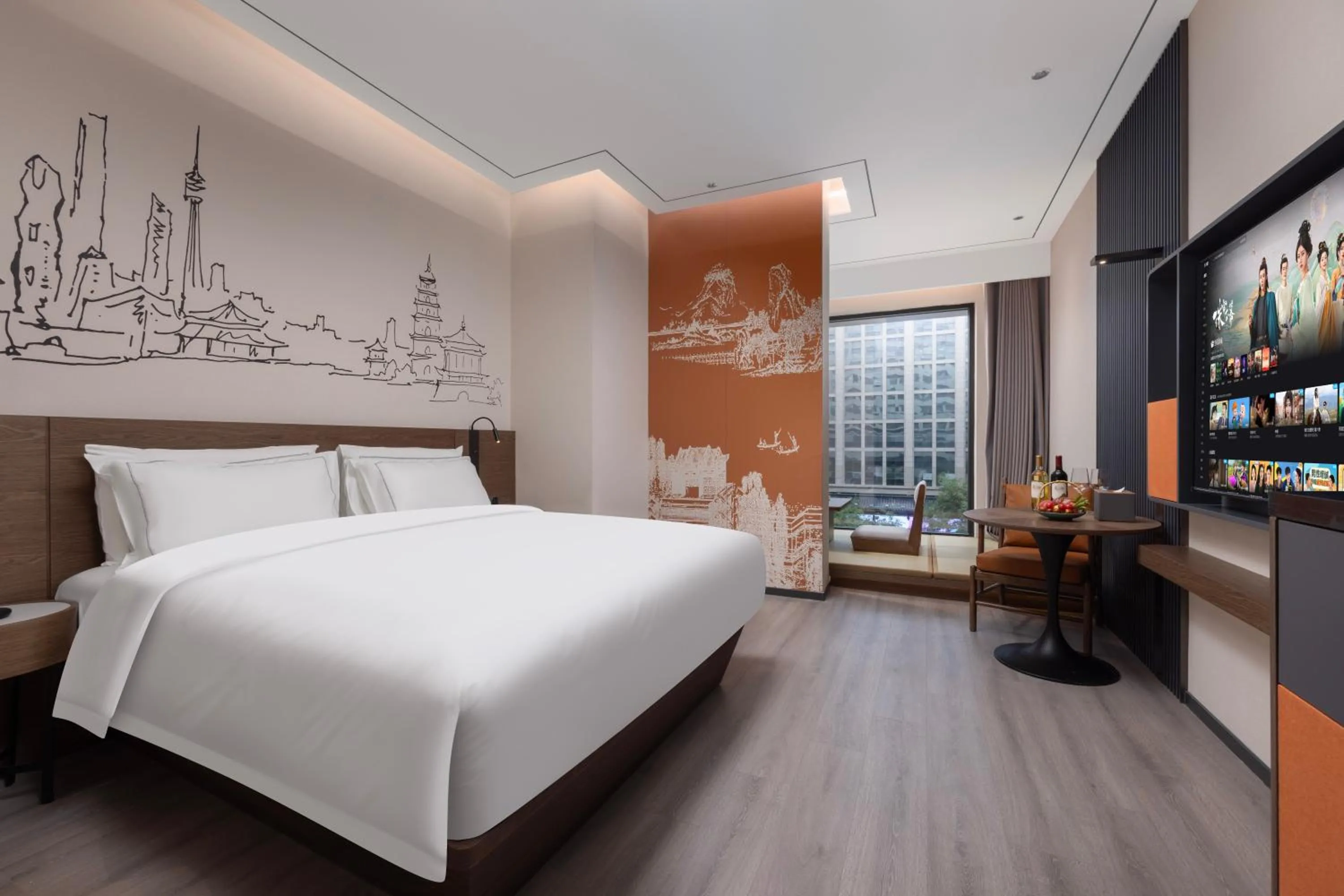 Photo of the whole room, Bed in UrCove by Hyatt Xi'an Bell Tower Huimin Street Hotel