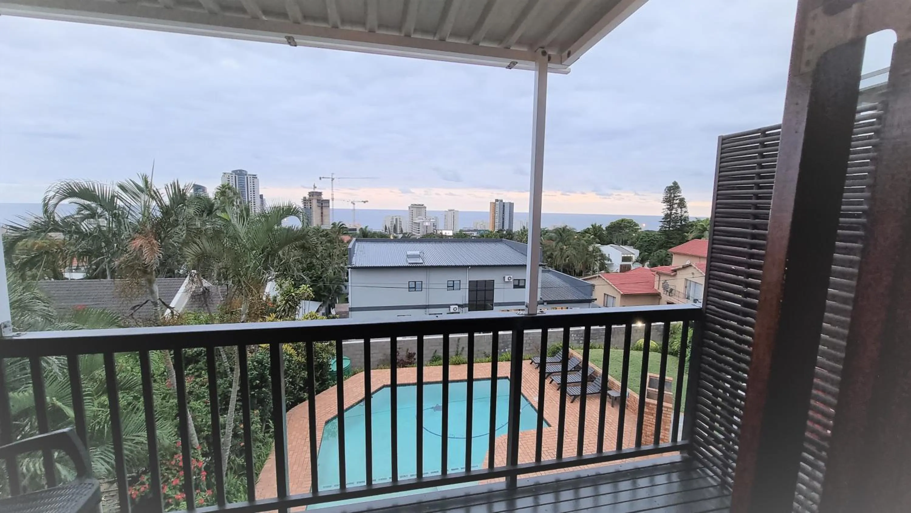 Pool view in Crooked Tree Cottage