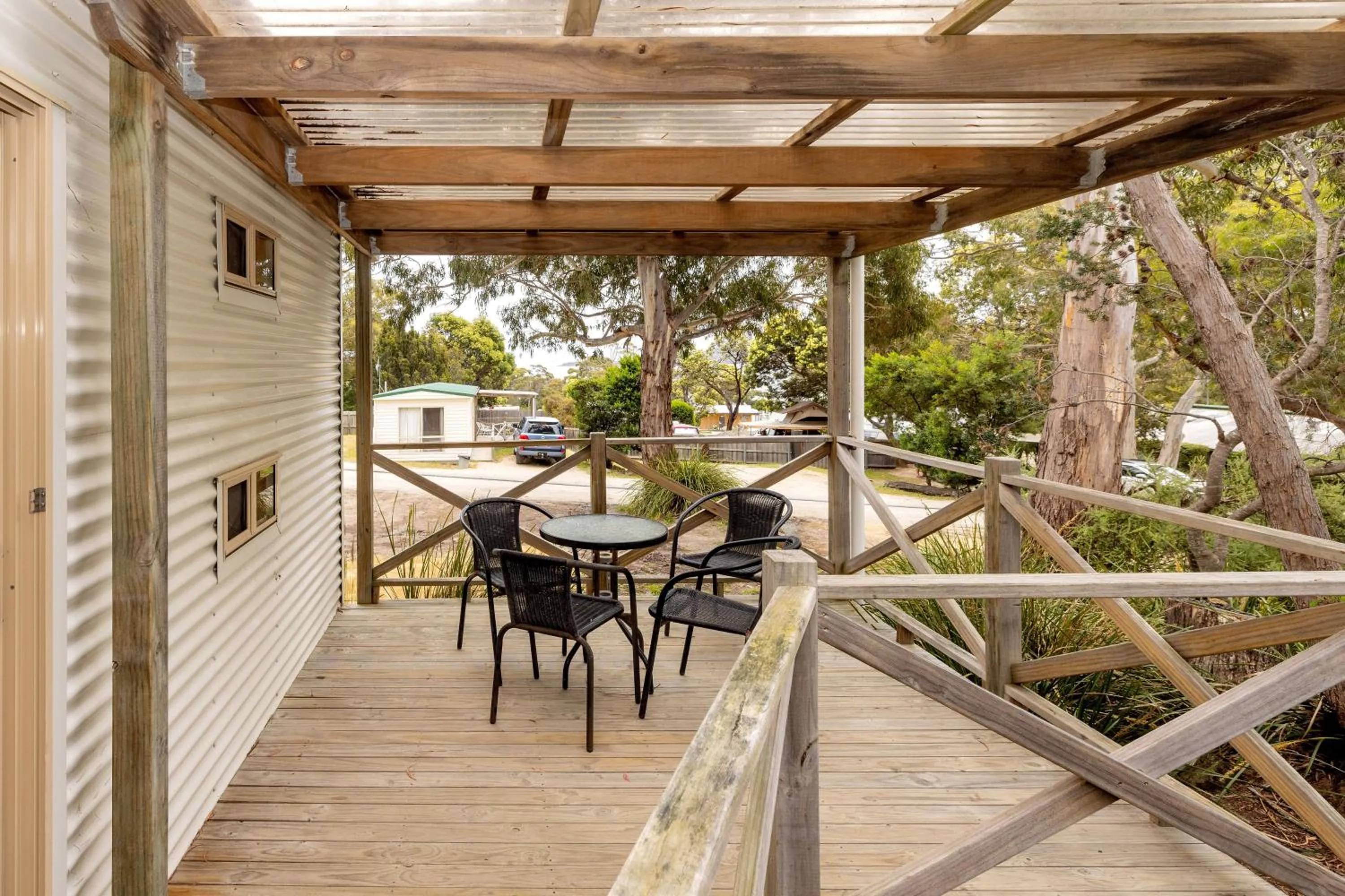 Patio in BIG4 Iluka on Freycinet
