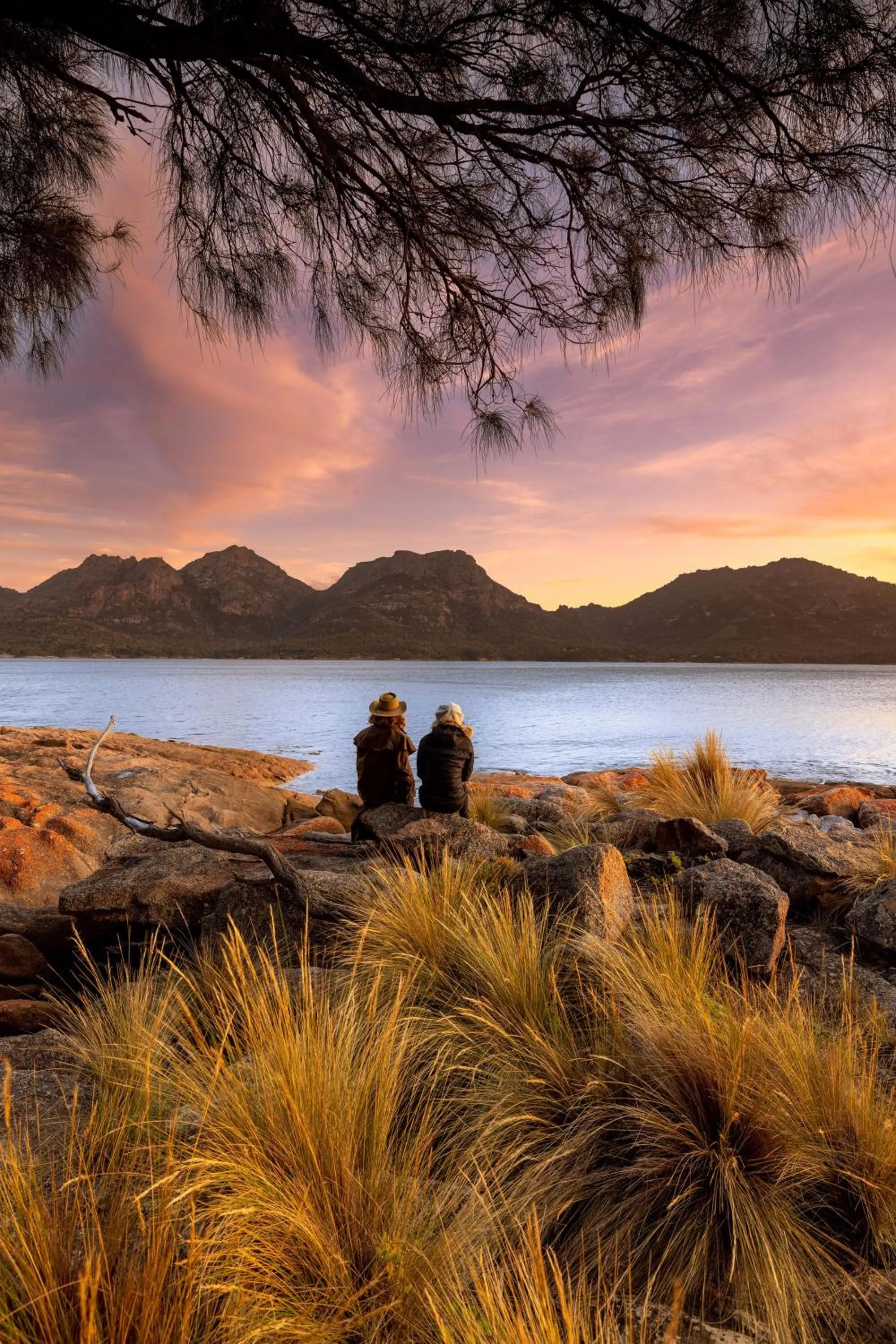 Natural landscape in BIG4 Iluka on Freycinet