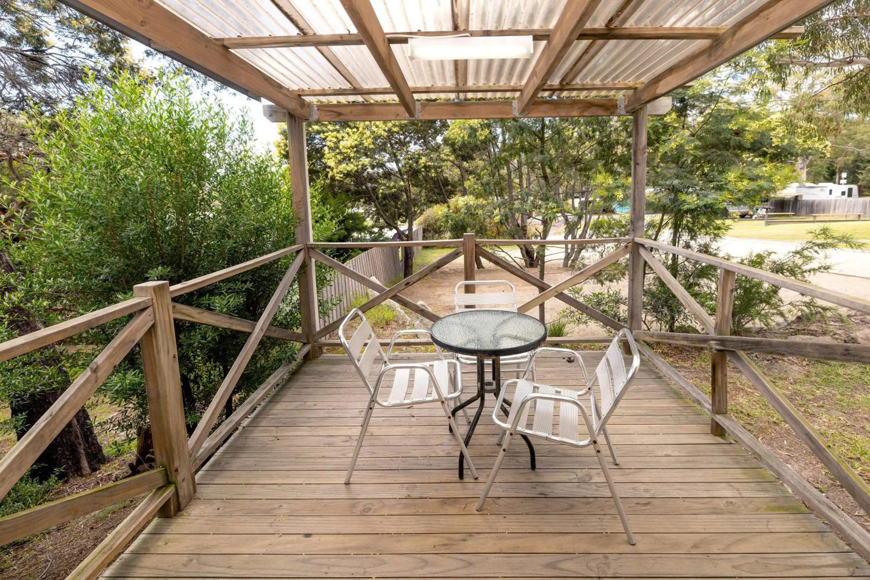 Balcony/Terrace in BIG4 Iluka on Freycinet