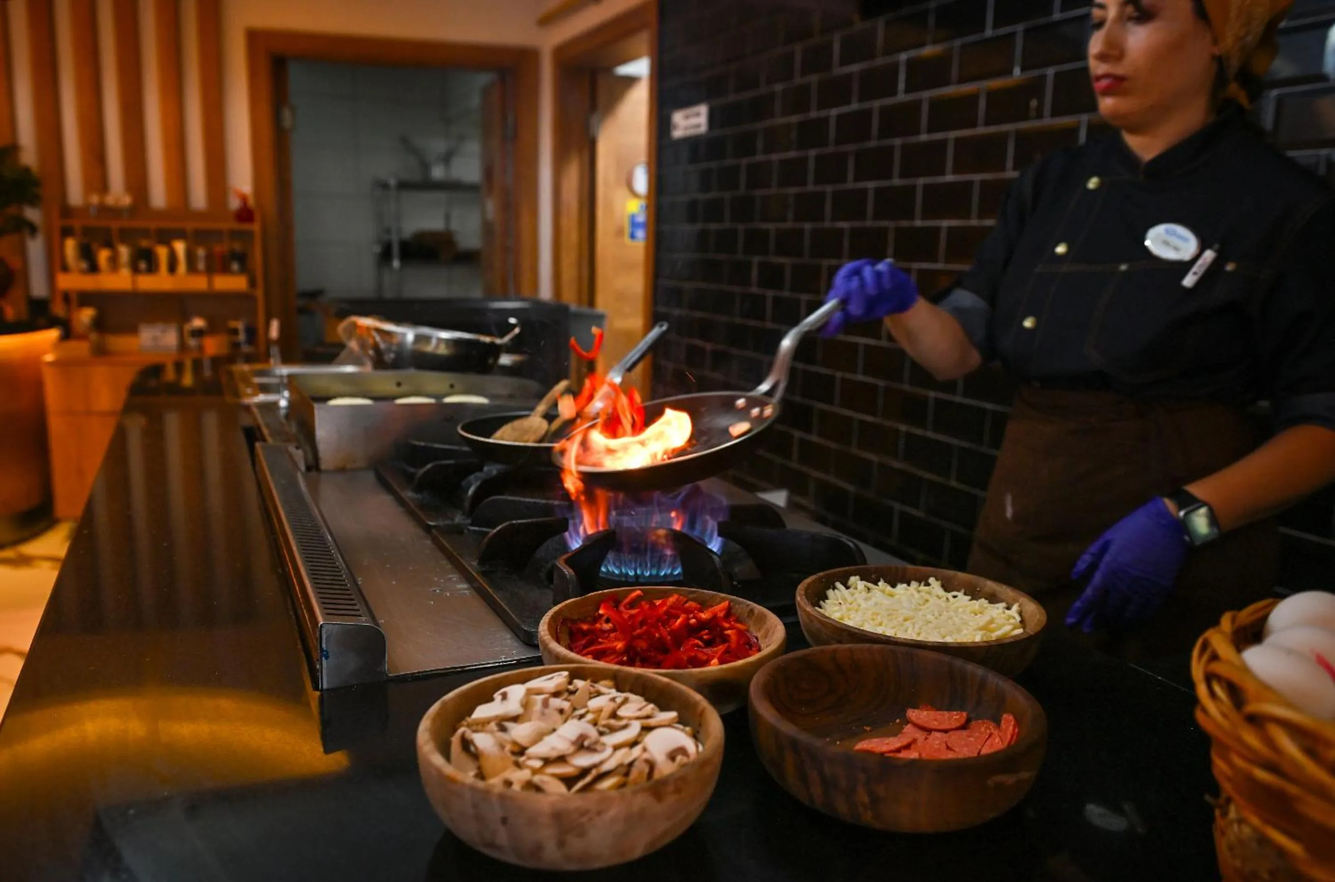 Kitchen or kitchenette in Jasmin Elite Residence & SPA