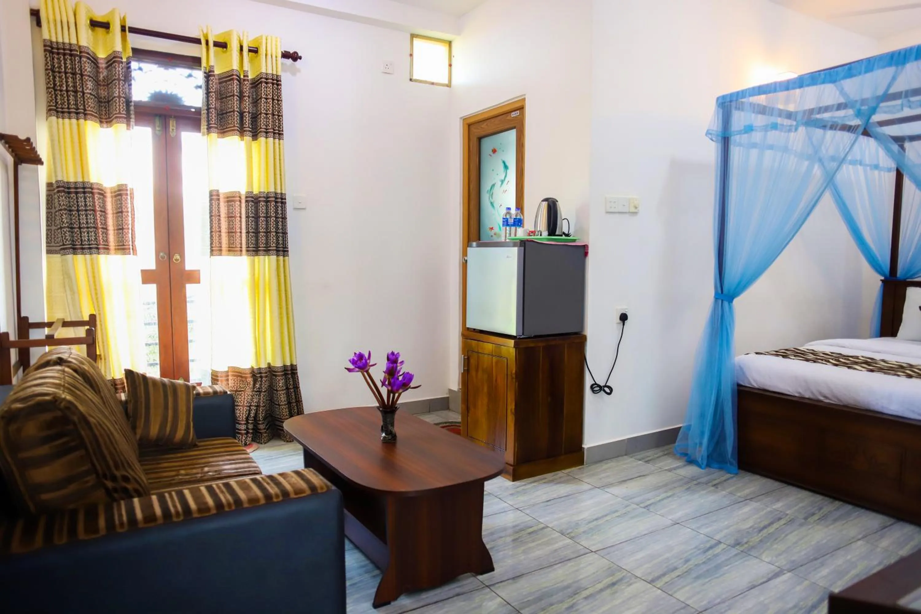 Seating area, Bed in Village Star Rest-Mirissa