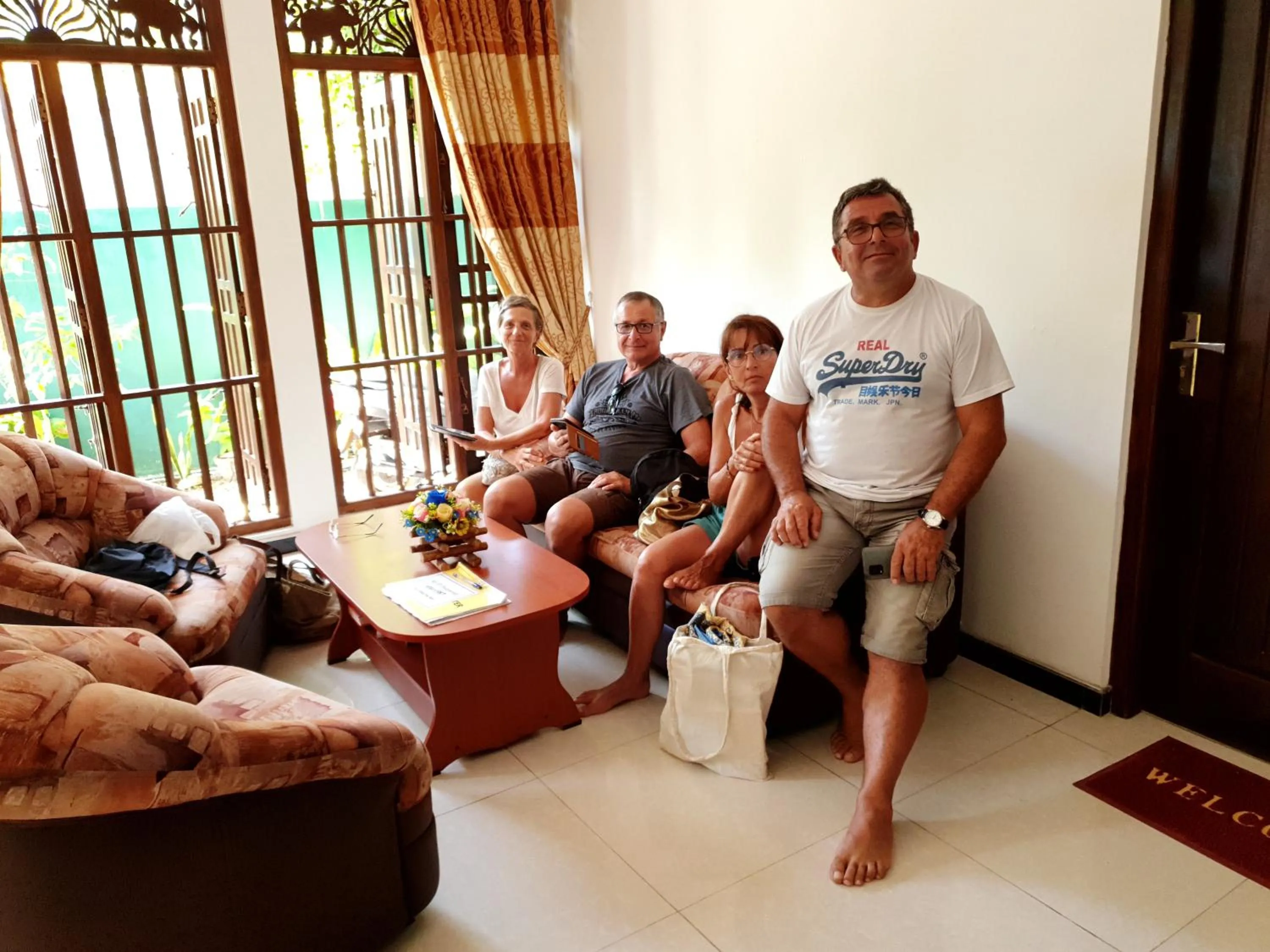 Seating area in Village Star Rest-Mirissa