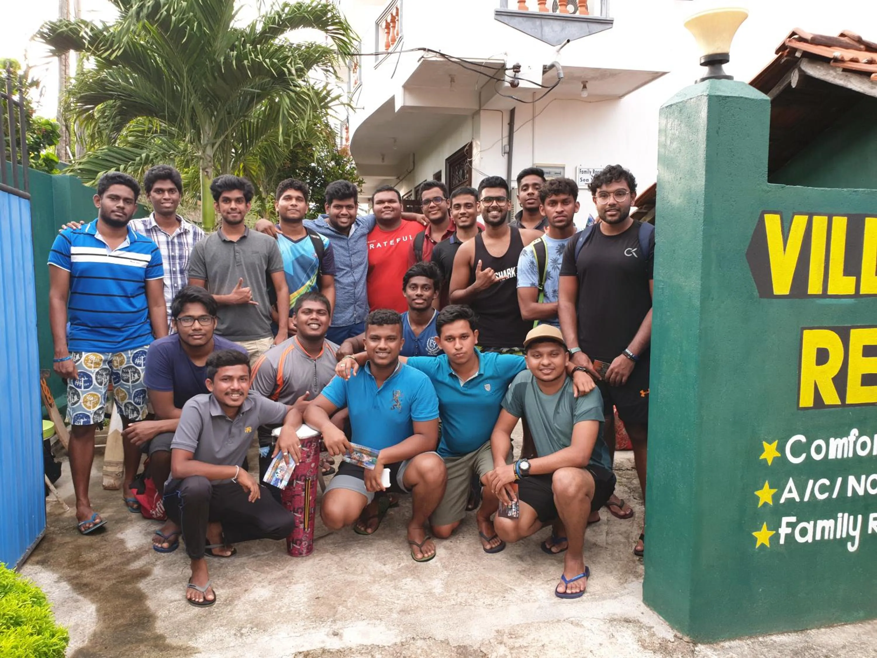 group of guests in Village Star Rest-Mirissa