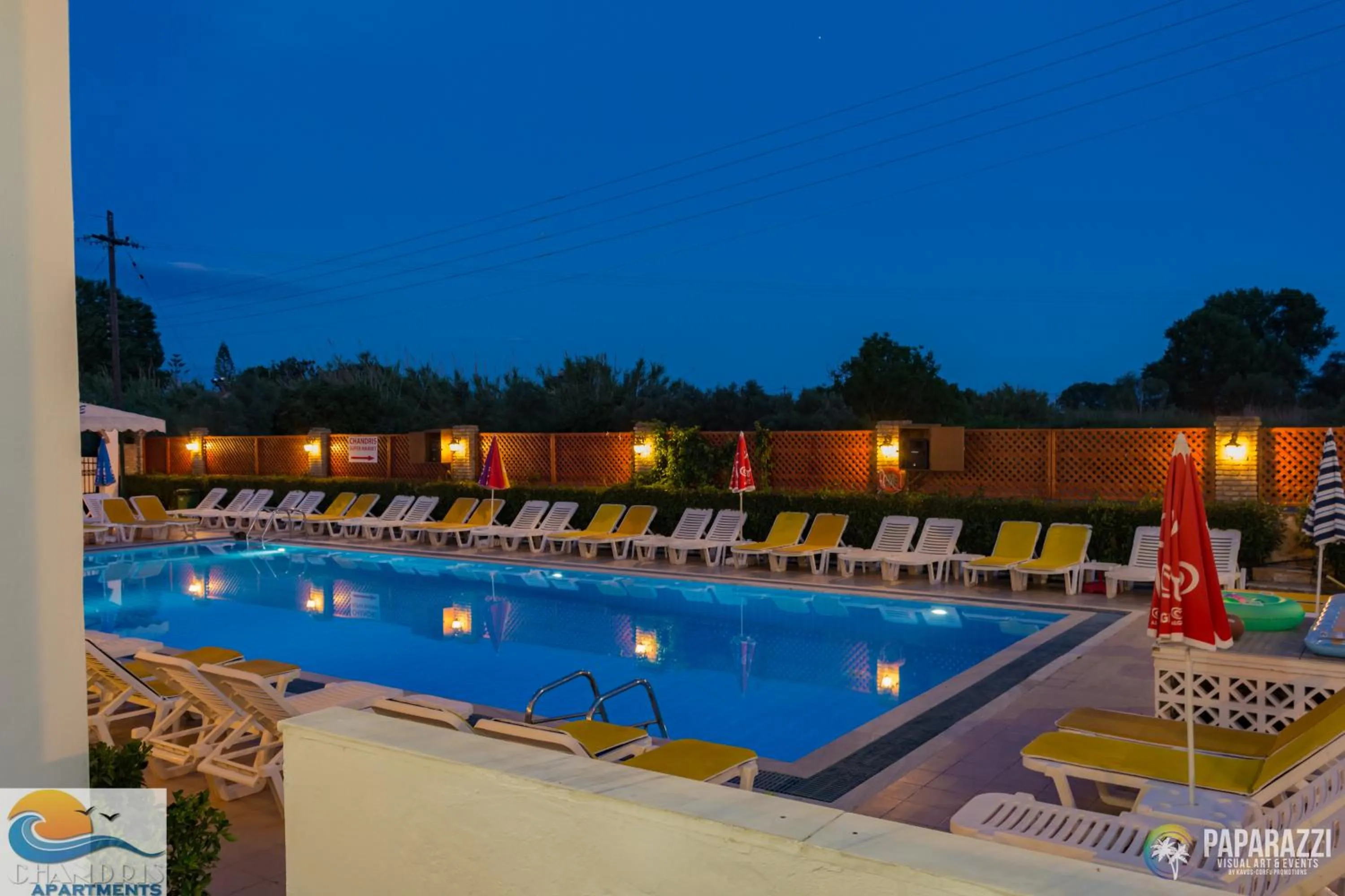 Pool view in Chandris Apartments