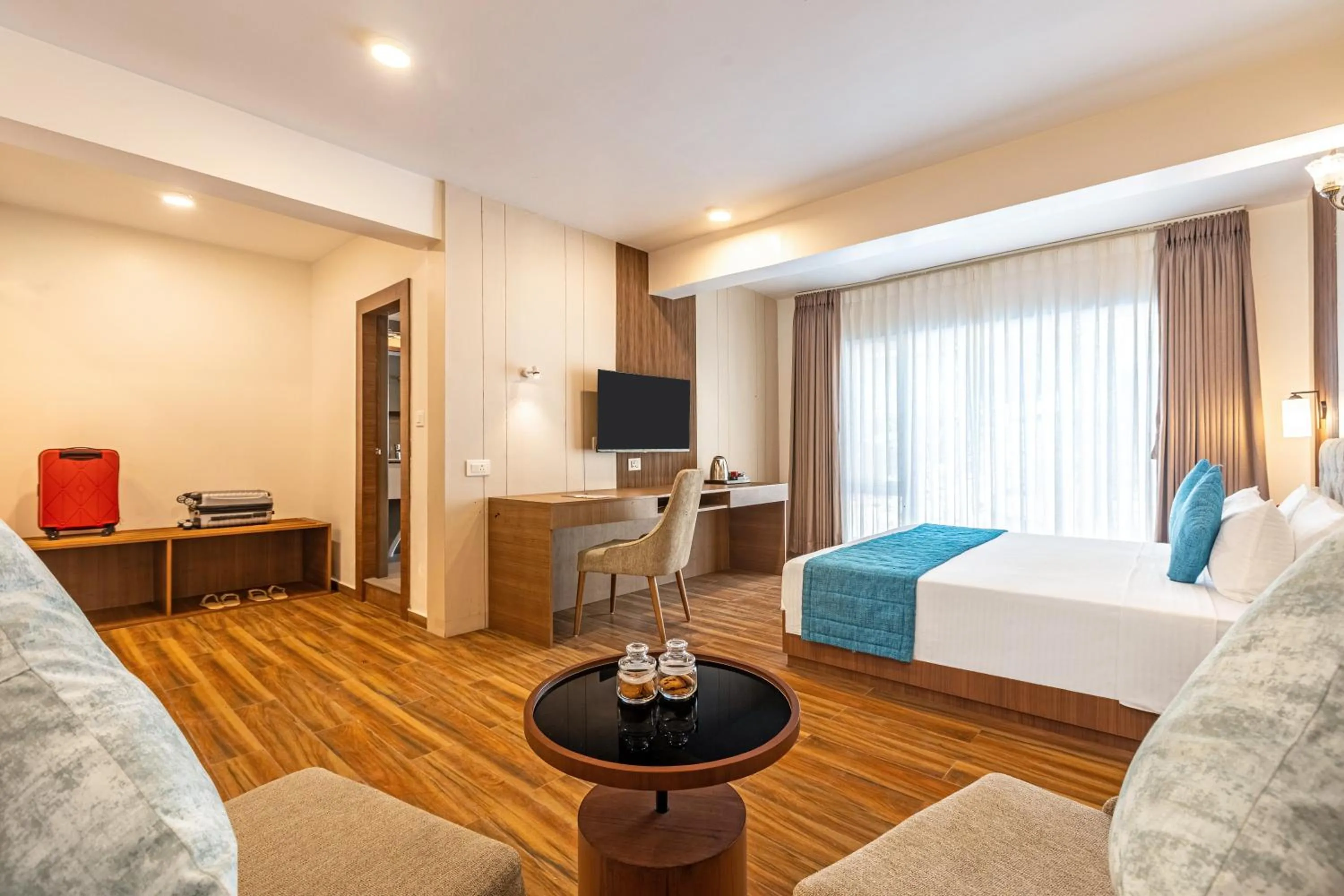 Seating area, Bed in Sterling Mount Olive Gangtok