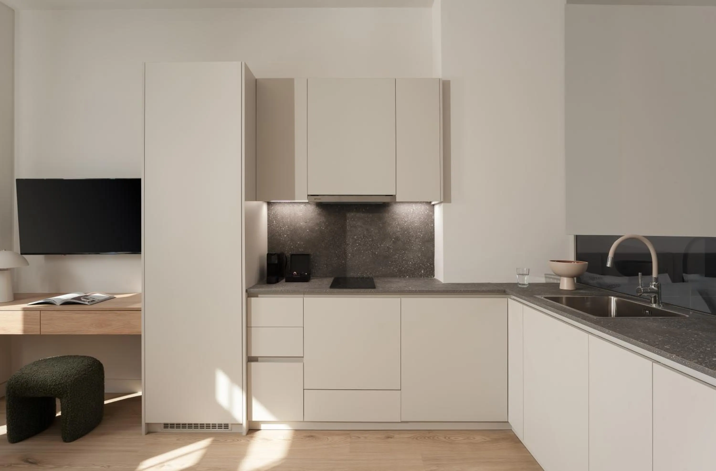 Kitchen or kitchenette in Anfides Boutique Hotel