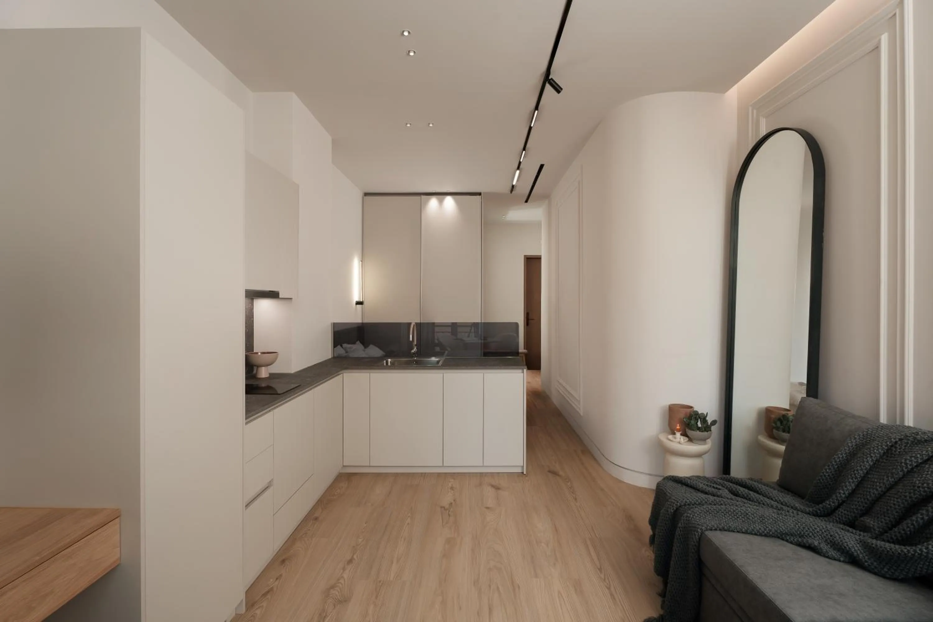 Kitchen or kitchenette in Anfides Boutique Hotel