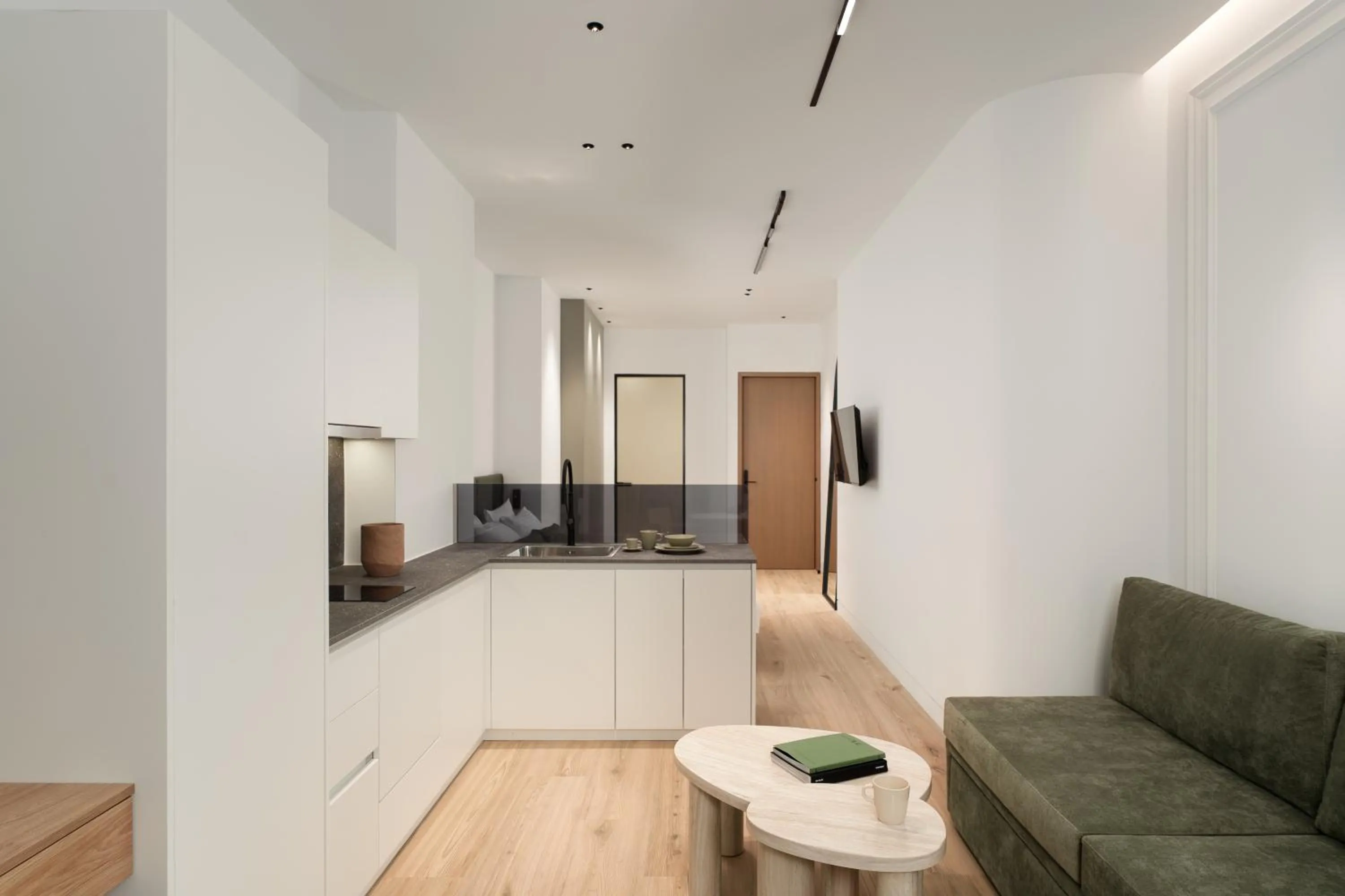 Kitchen or kitchenette in Anfides Boutique Hotel