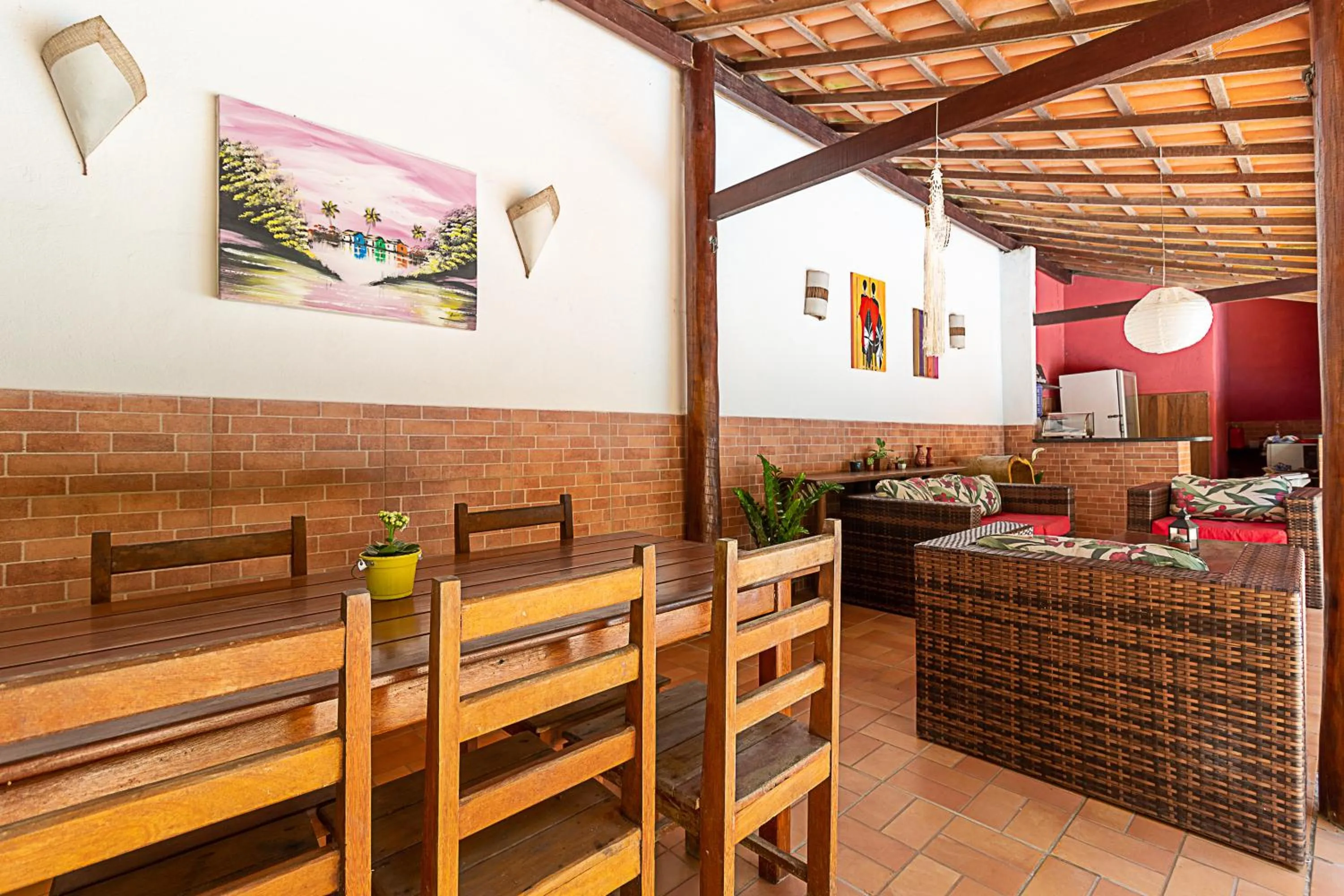 Seating area in Pousada Recanto da Terra