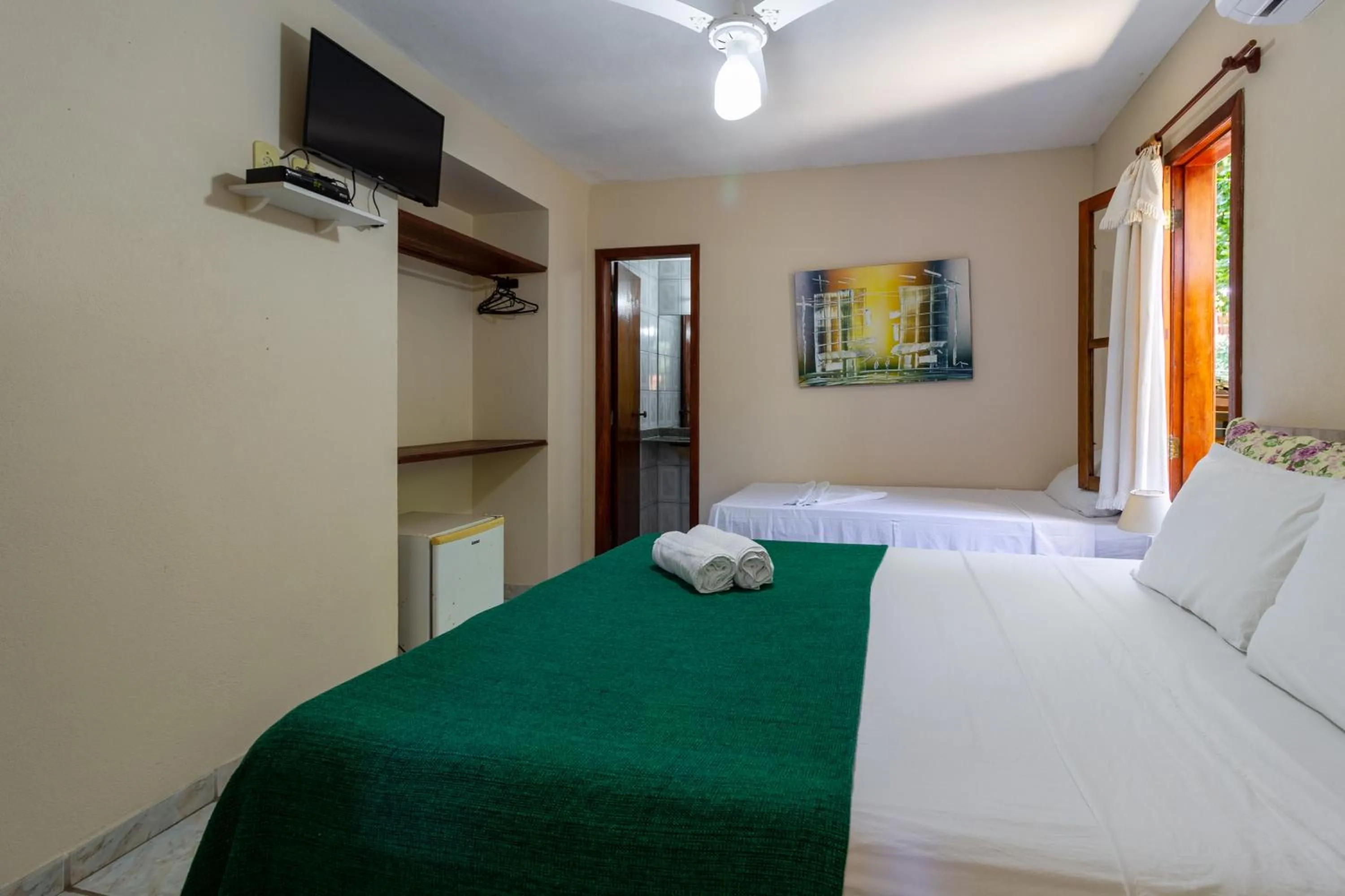 Bedroom, Bed in Pousada Recanto da Terra