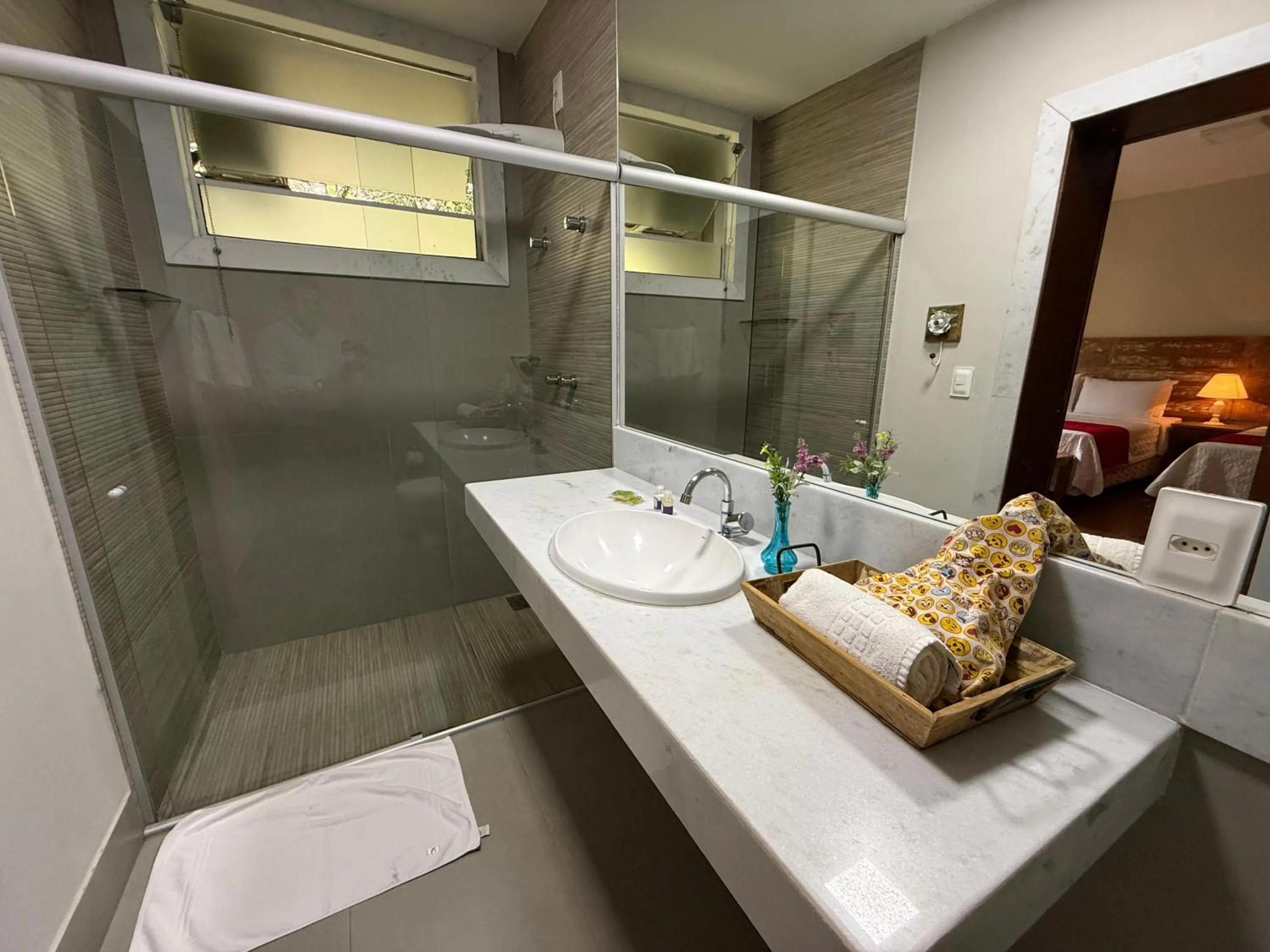 Shower in Pousada Recanto das Araras