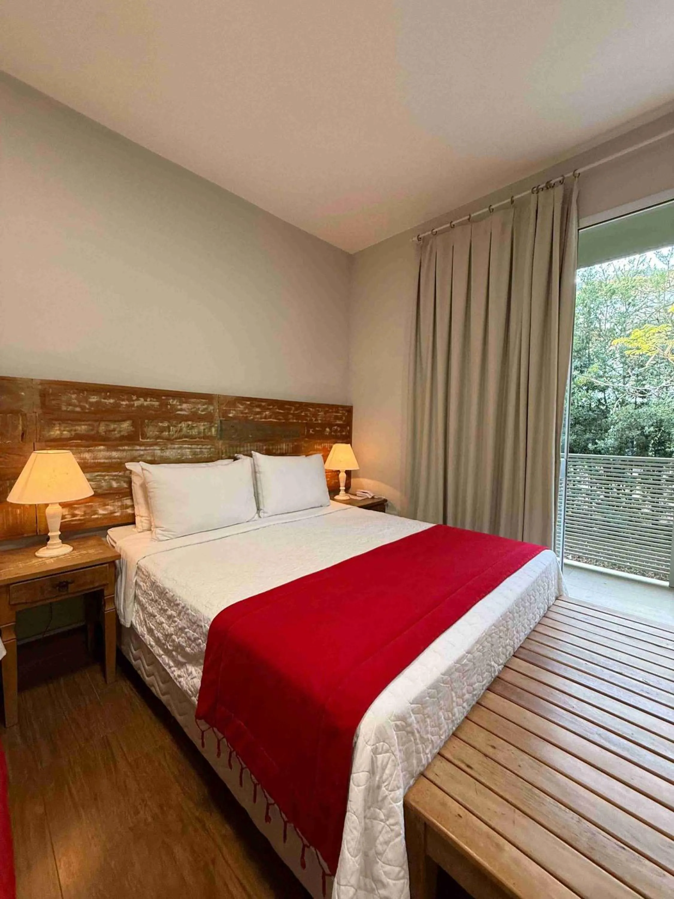 Bed in Pousada Recanto das Araras