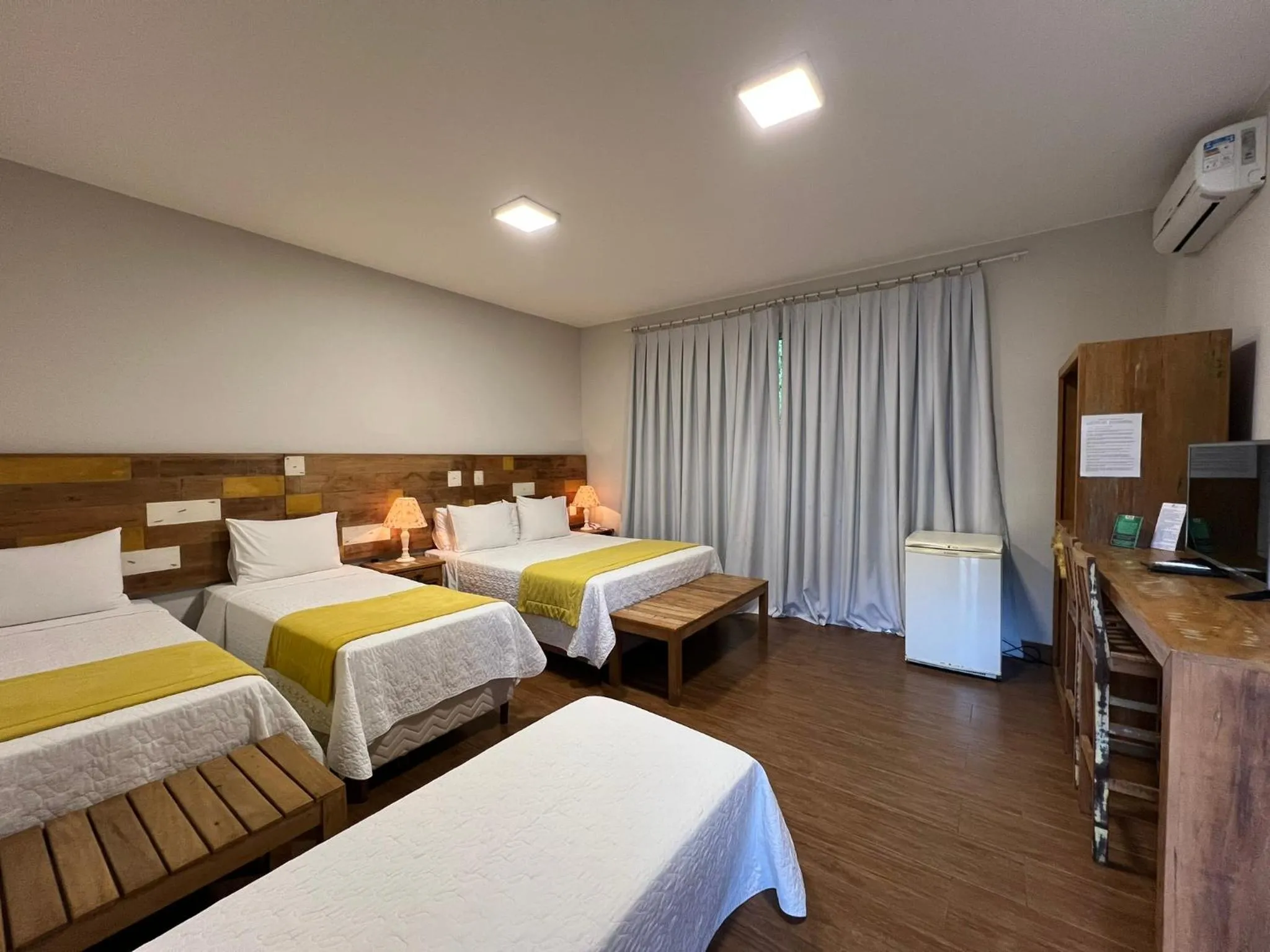 Bed in Pousada Recanto das Araras