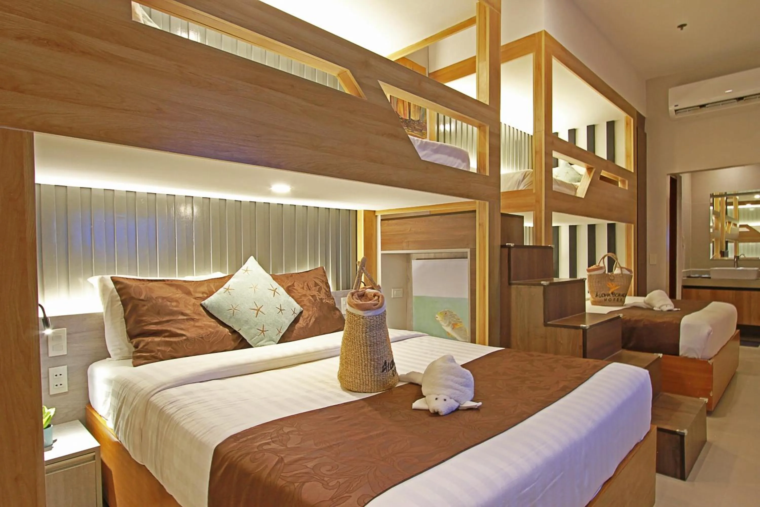 Bed in Aloha Boracay Hotel