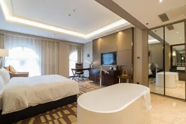 Bed in Meilun Hotel, Tianjin Binhai Development Zone Bed in Meilun Hotel, Tianjin Binhai Development Zone