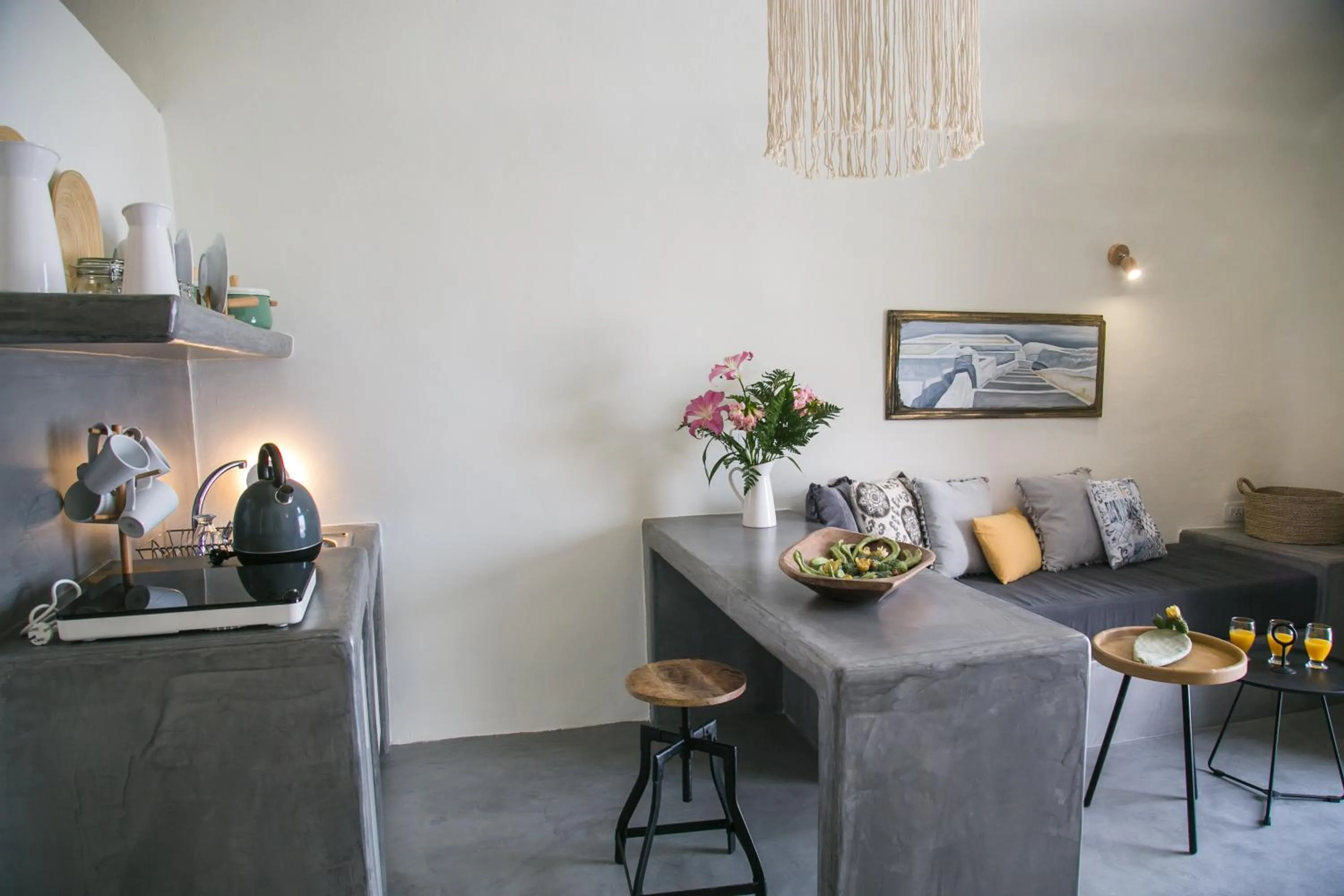 Kitchen or kitchenette in Santorini Villas
