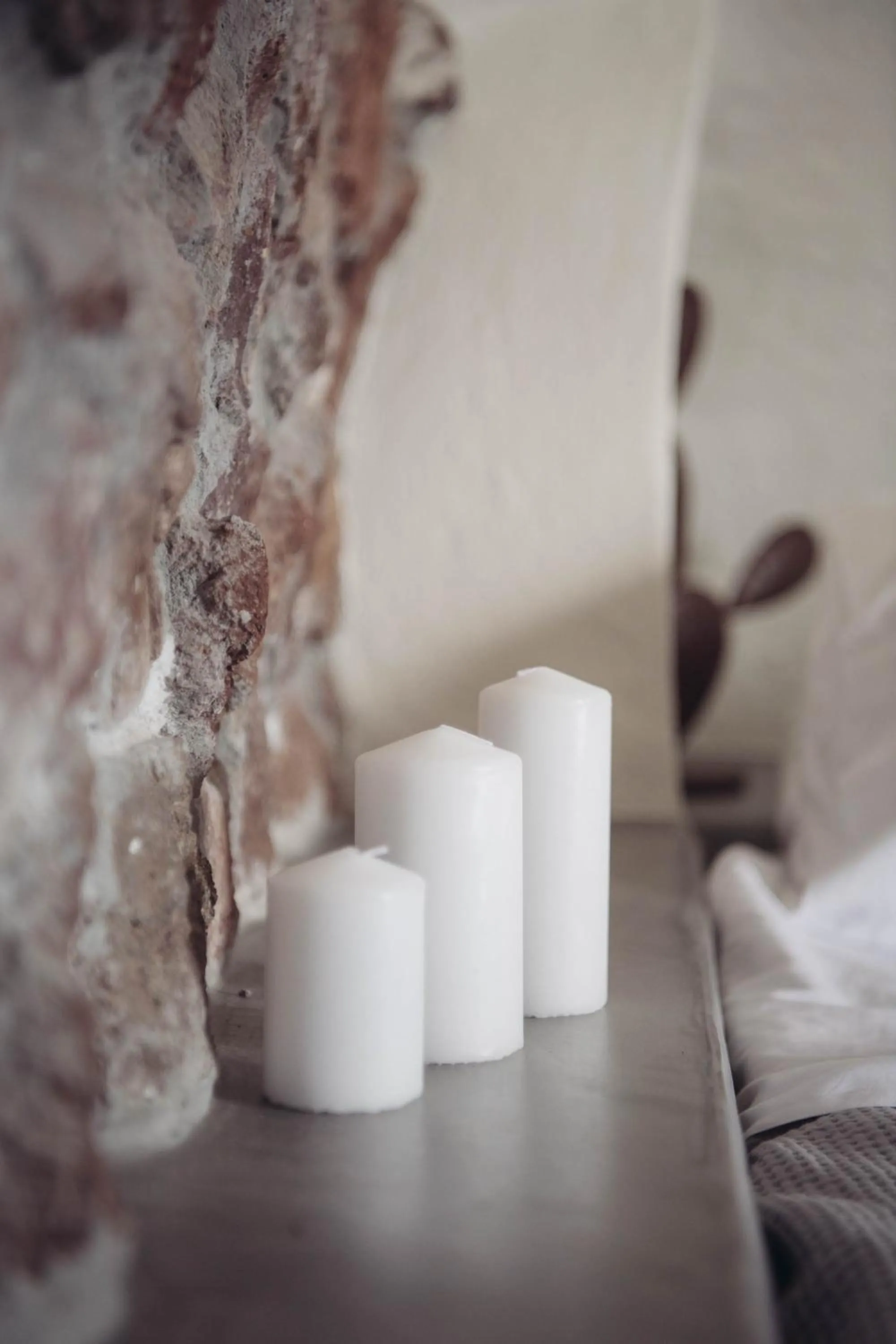 Bed in Santorini Villas