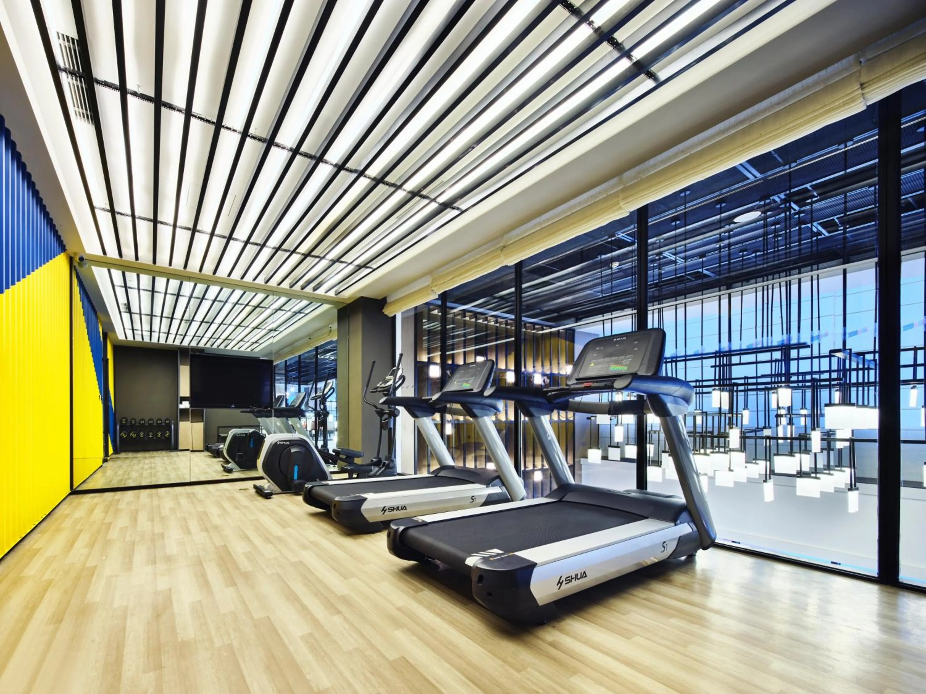 Fitness centre/facilities in Wanda Moments Heze