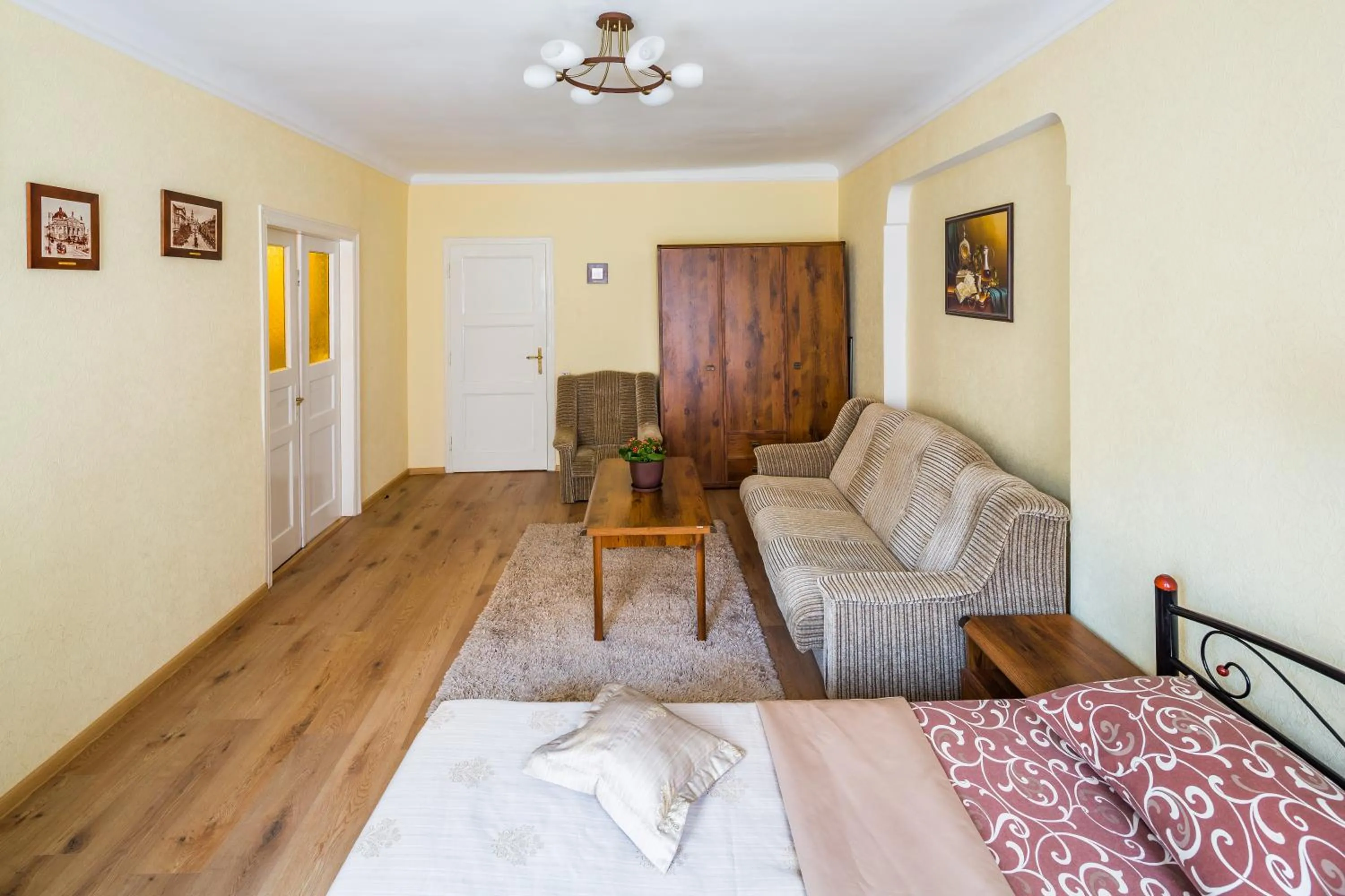 Photo of the whole room, Bed in Apartment Krakivska 15