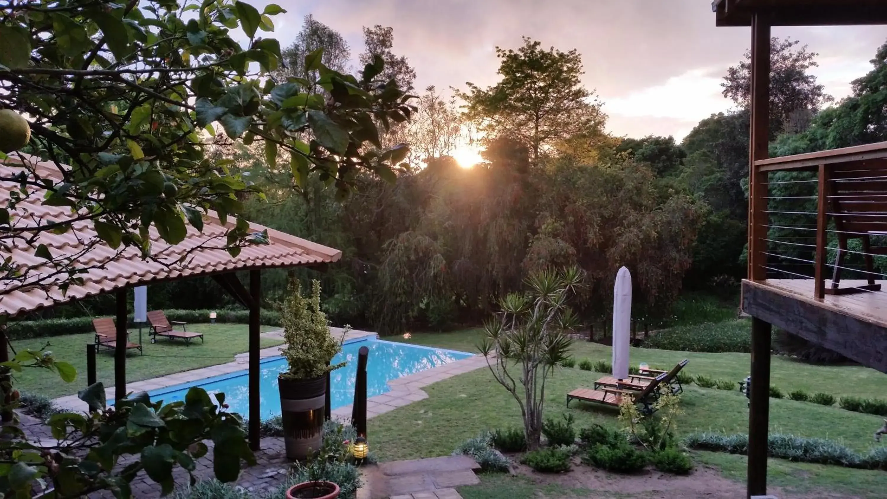 Garden view in Pumula Lodge 4 Star Guesthouse Knysna Garden view in Pumula Lodge 4 Star Guesthouse Knysna