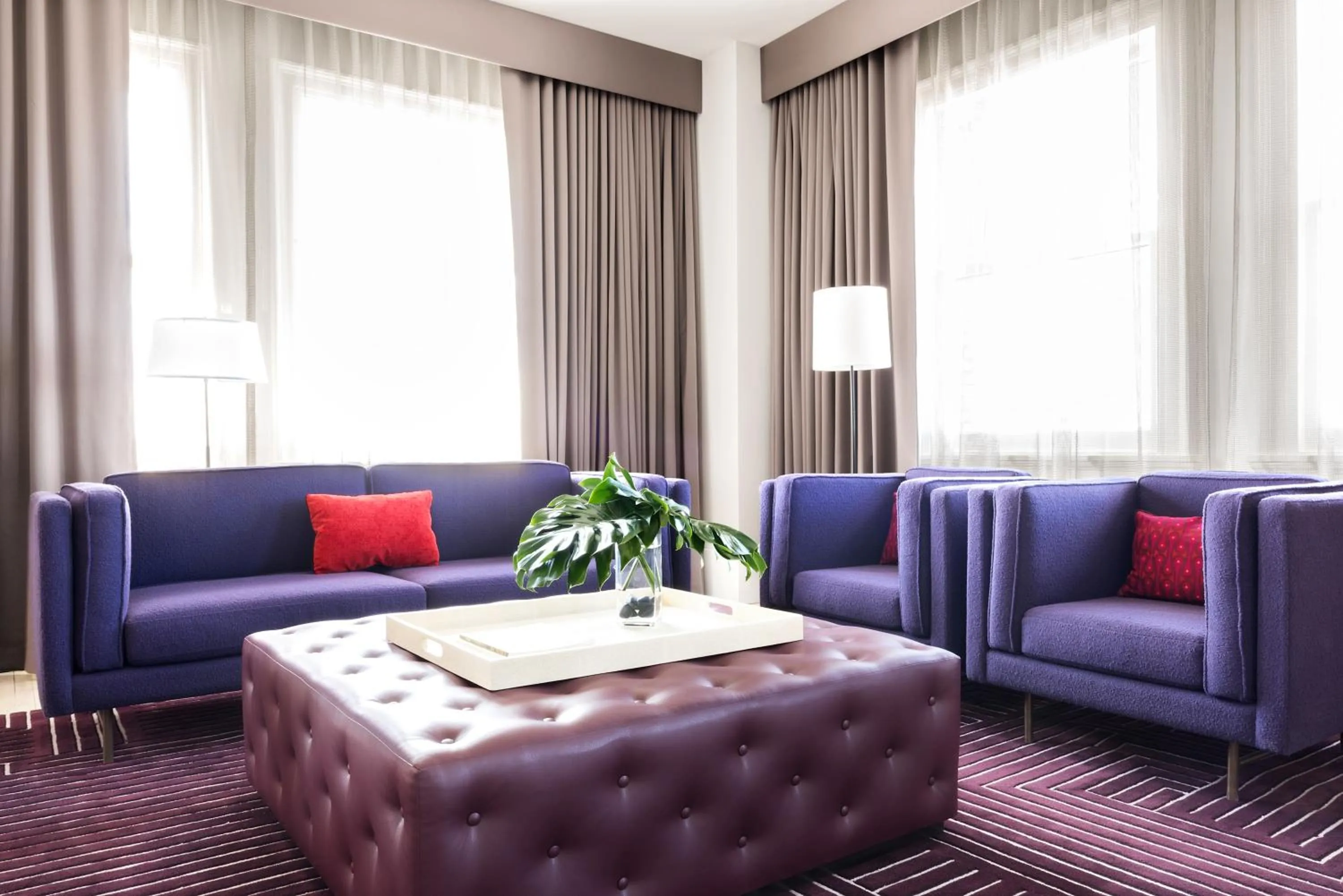 Living room in 21c Museum Hotel Lexington