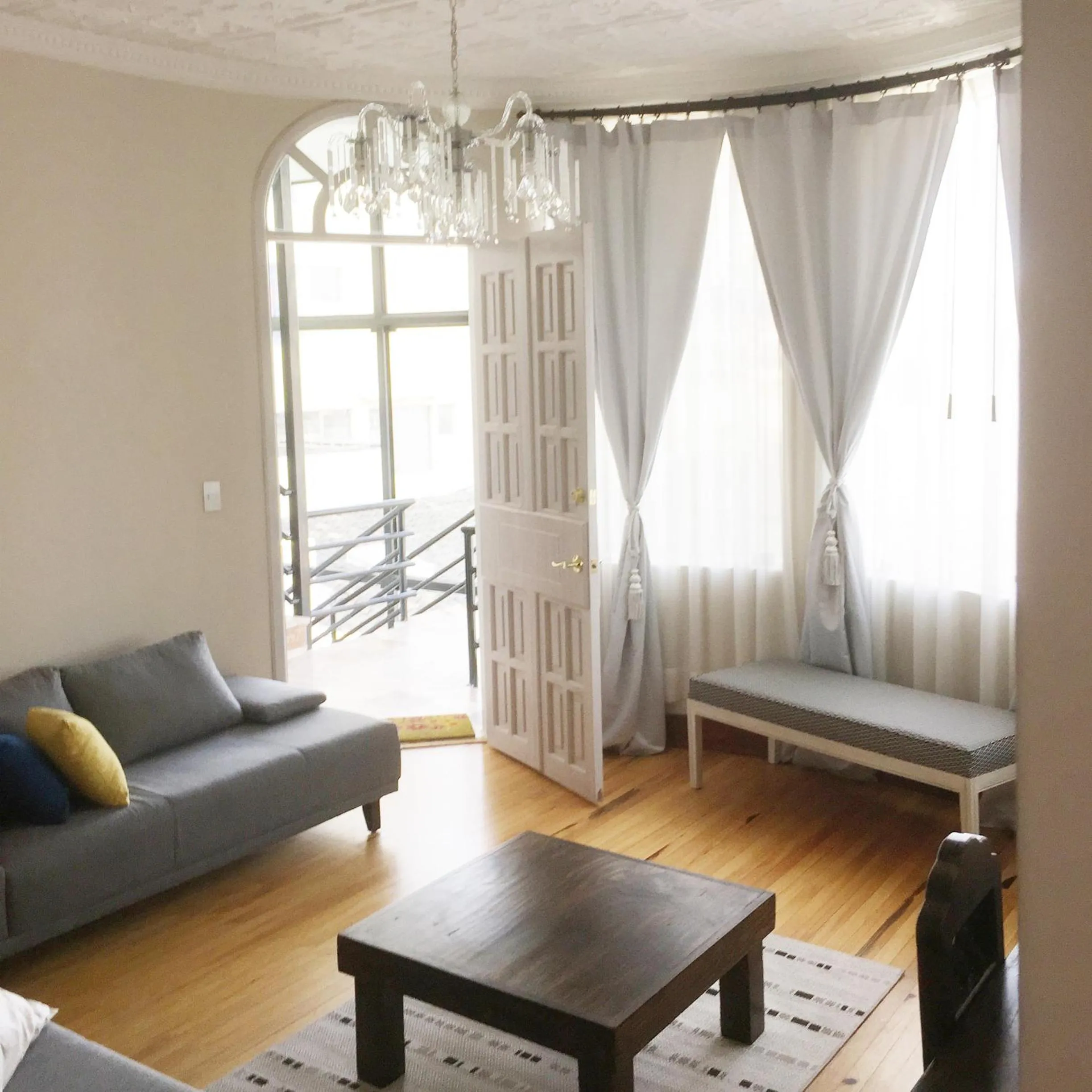 Seating area in La Coupole Hotel