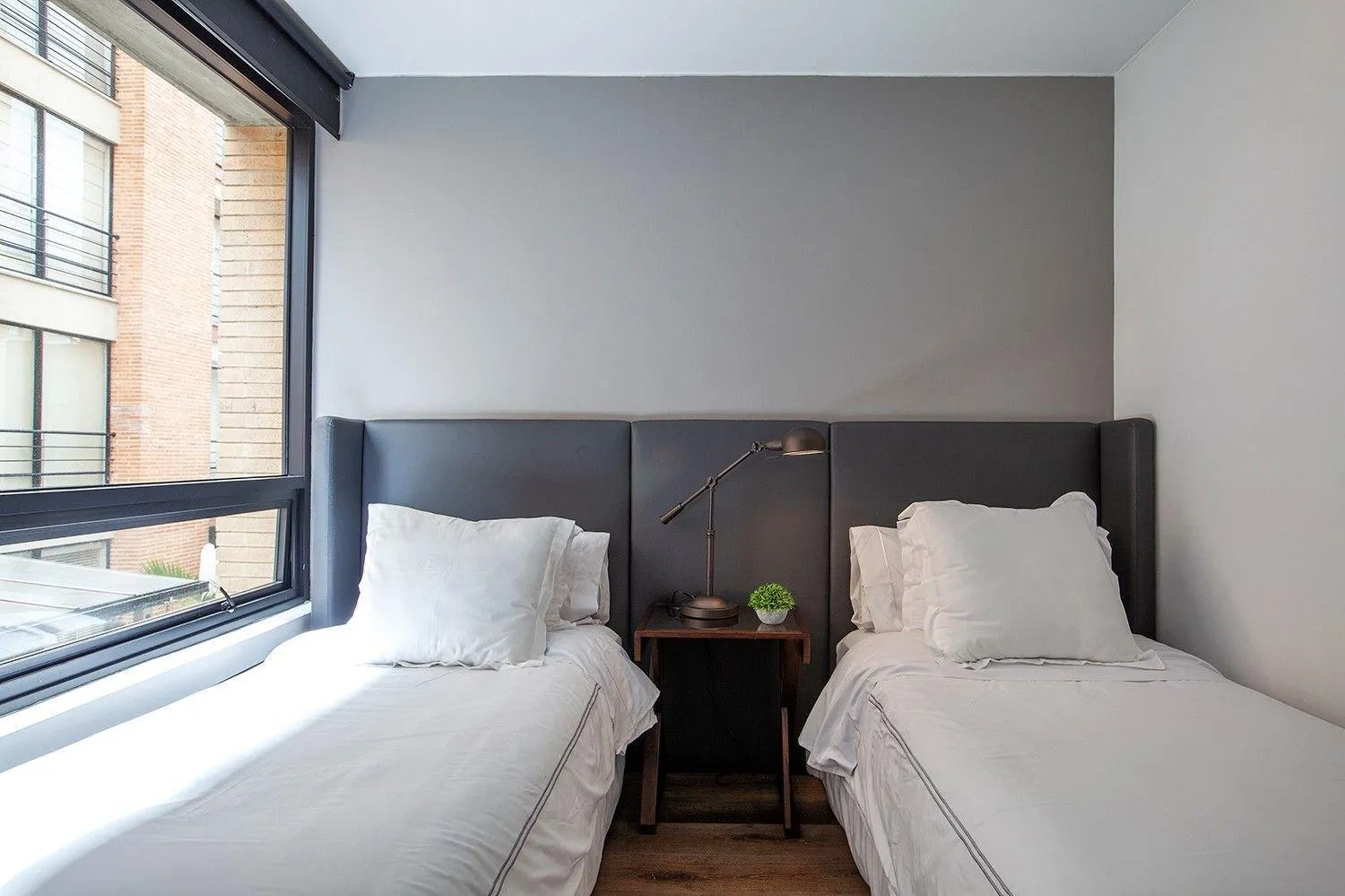 Bed in Attik Luxury Apts