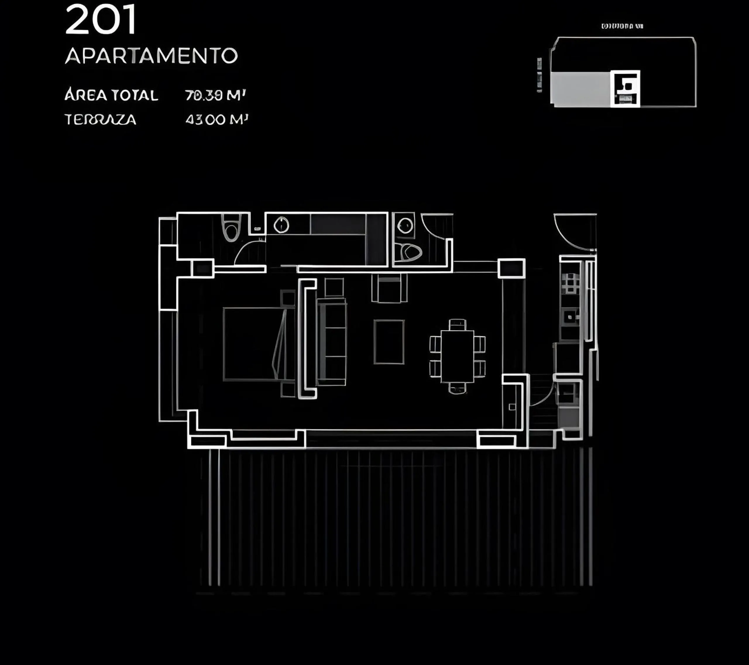 Floor plan in Attik Luxury Apts