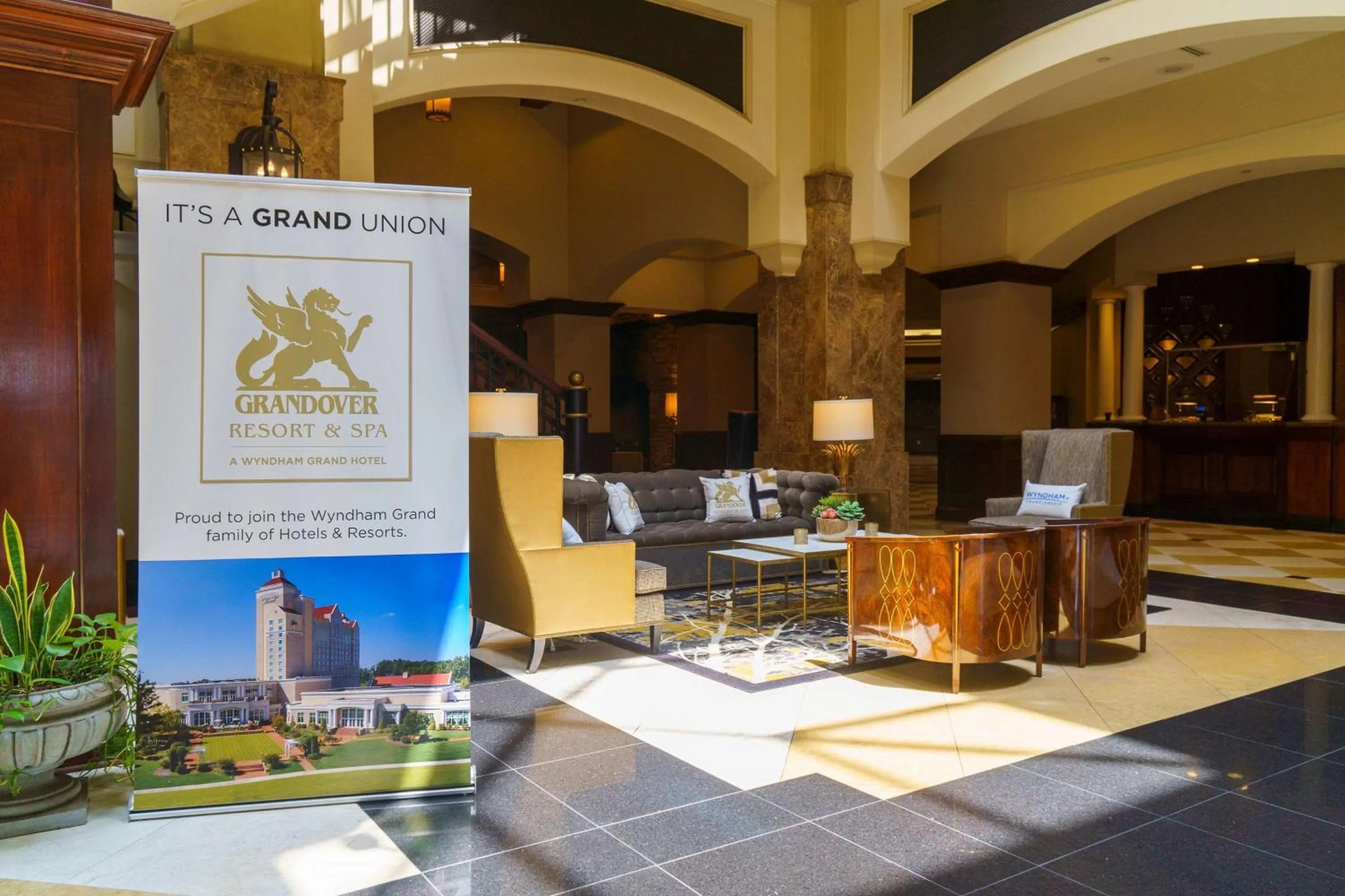 Lobby or reception in Grandover Resort & Spa, a Wyndham Grand Hotel