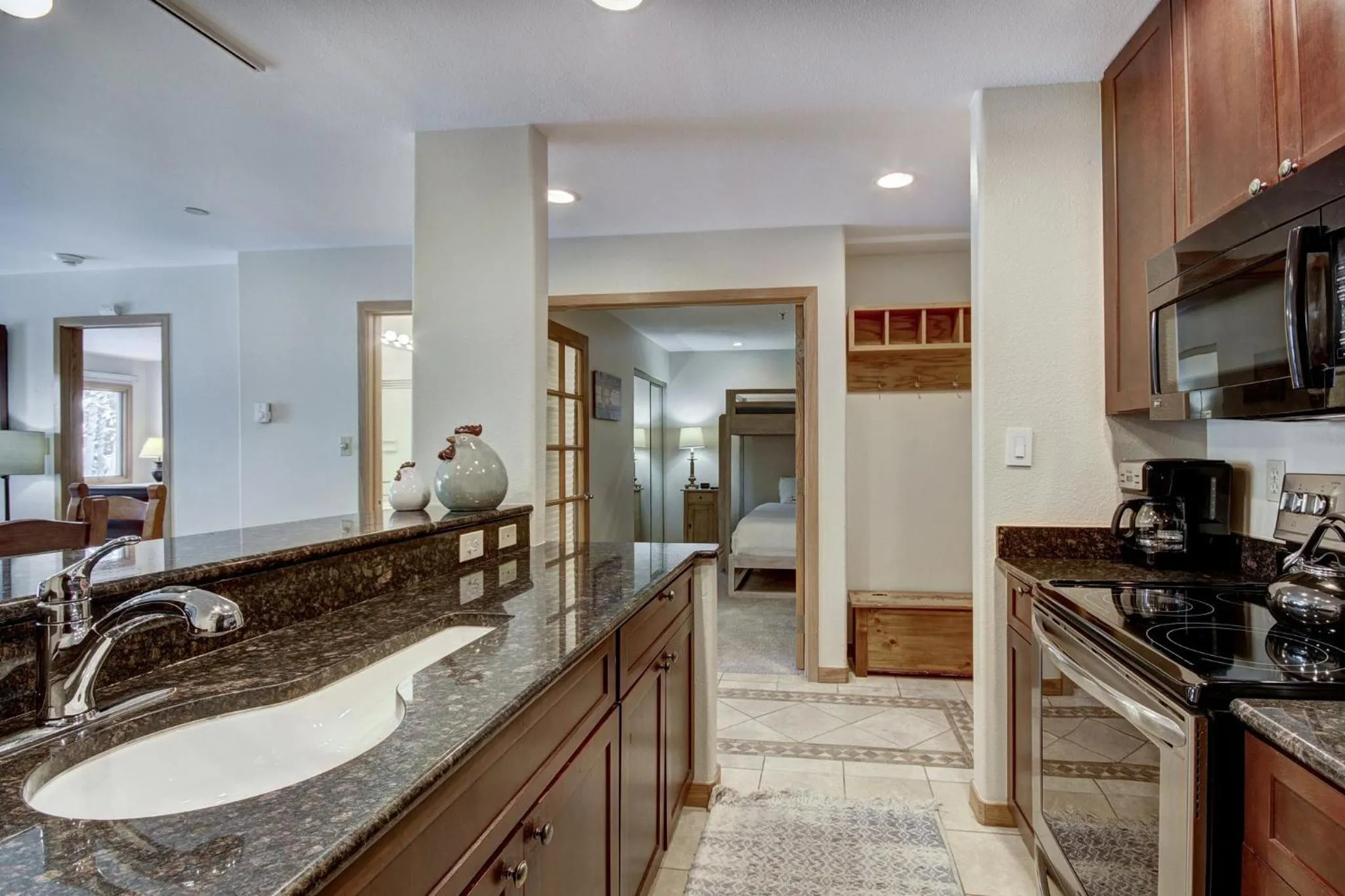 Communal kitchen in Townsend Place, A Vail Resorts Property