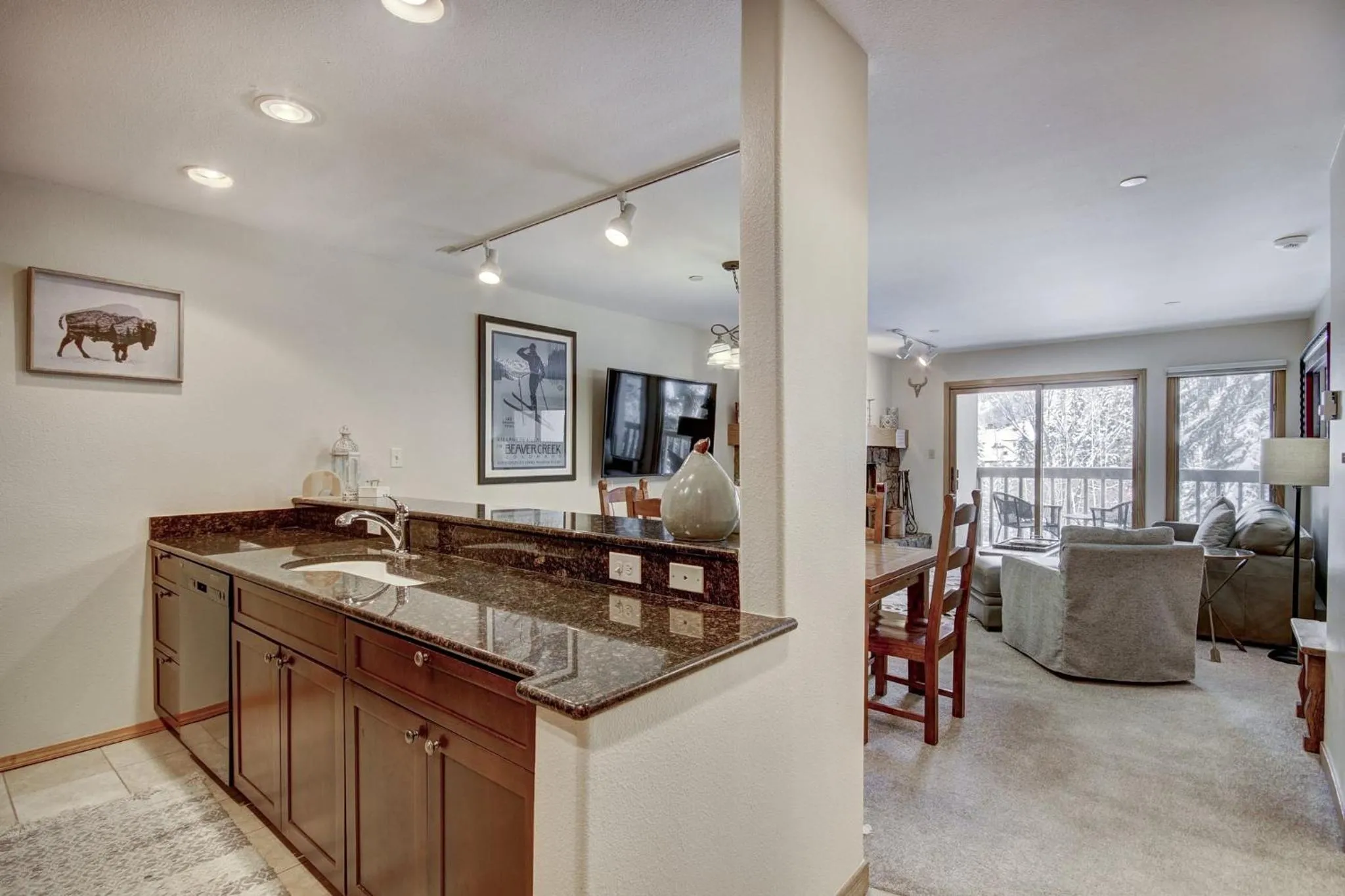 Communal kitchen in Townsend Place, A Vail Resorts Property