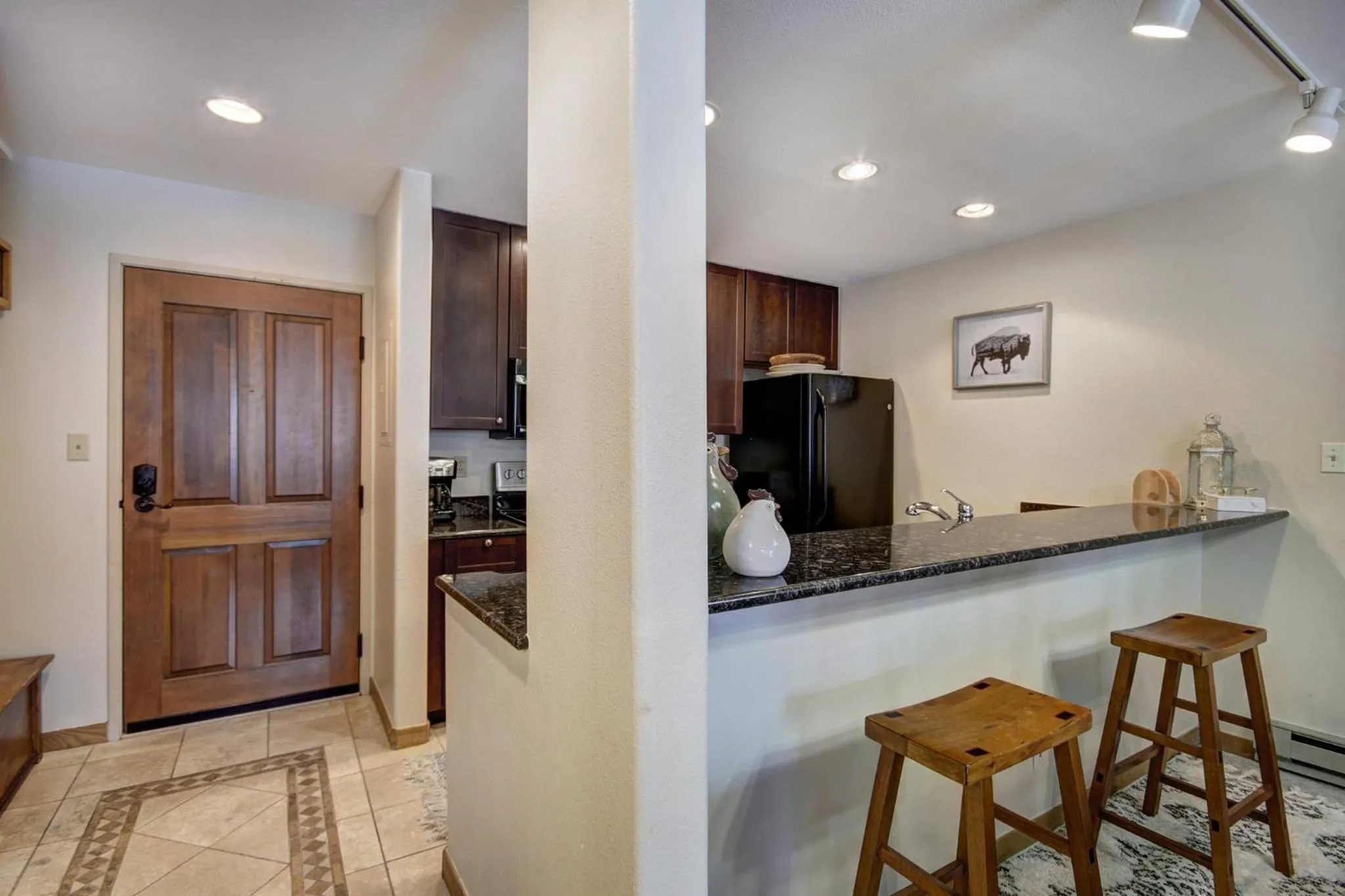 Communal kitchen in Townsend Place, A Vail Resorts Property