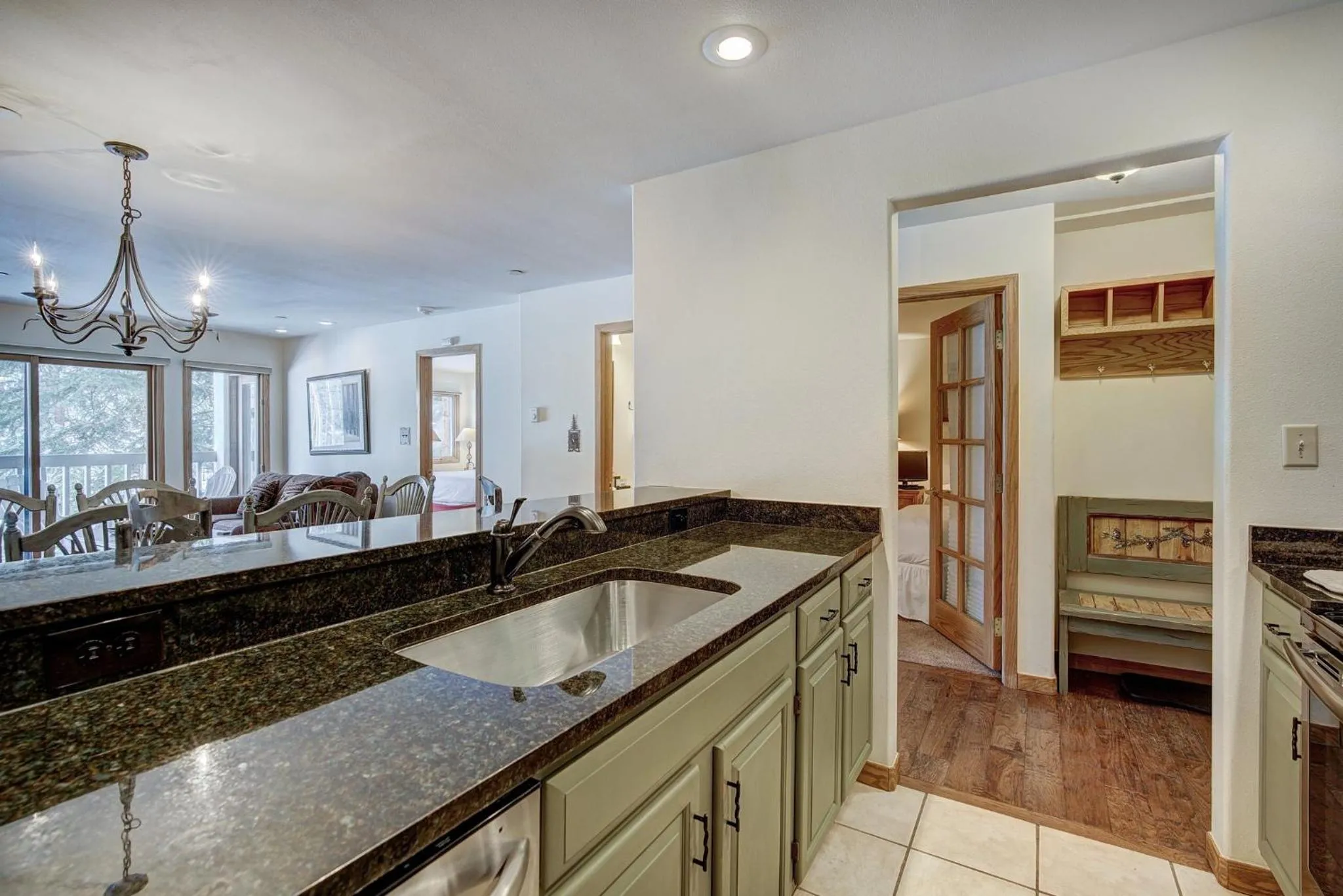 Communal kitchen in Townsend Place, A Vail Resorts Property