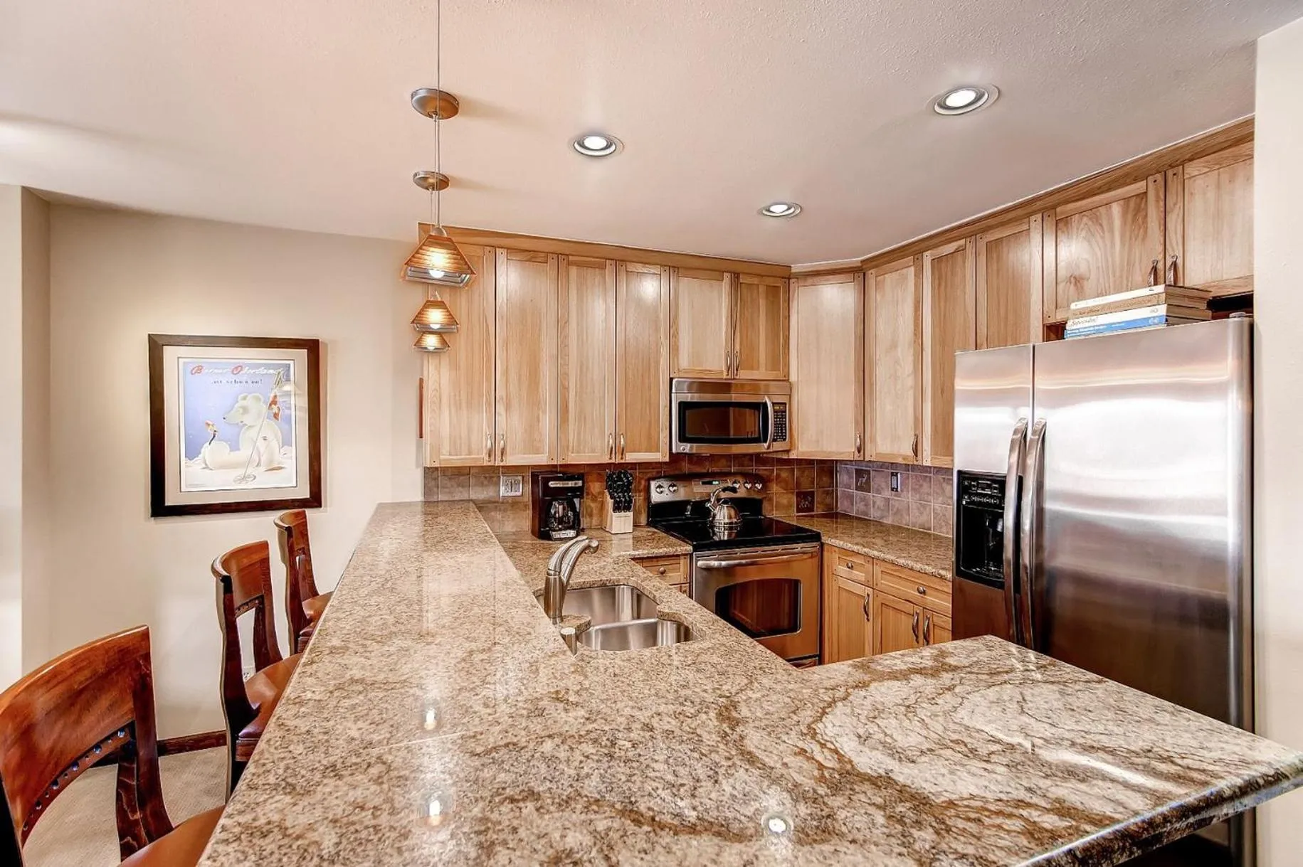 Communal kitchen in Seasons at Avon