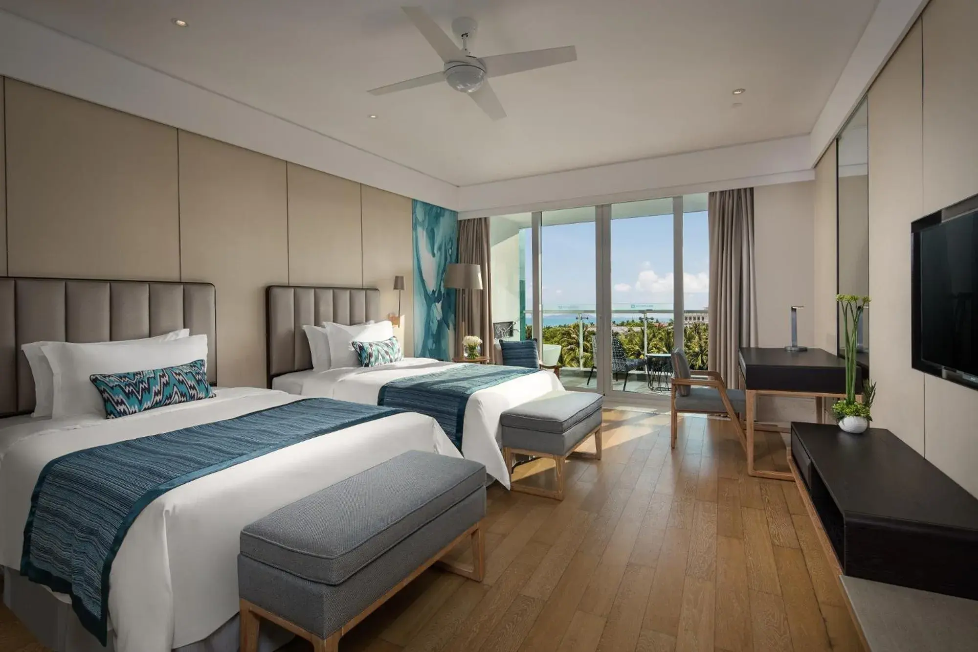 Deluxe Twin Room with Ocean View in Wyndham Sanya Bay Deluxe Twin Room with Ocean View in Wyndham Sanya Bay
