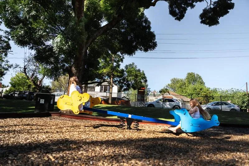 Children play ground in Adelaide Caravan Park - Aspen Holiday Parks