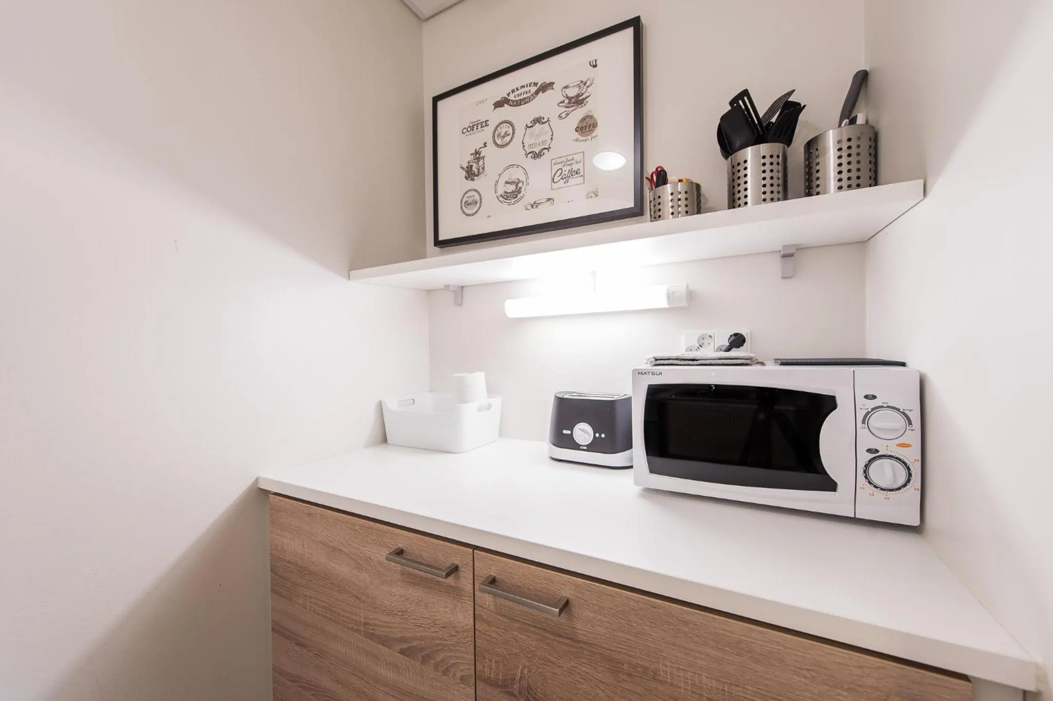 Communal kitchen in Forenom Aparthotel Espoo Leppävaara