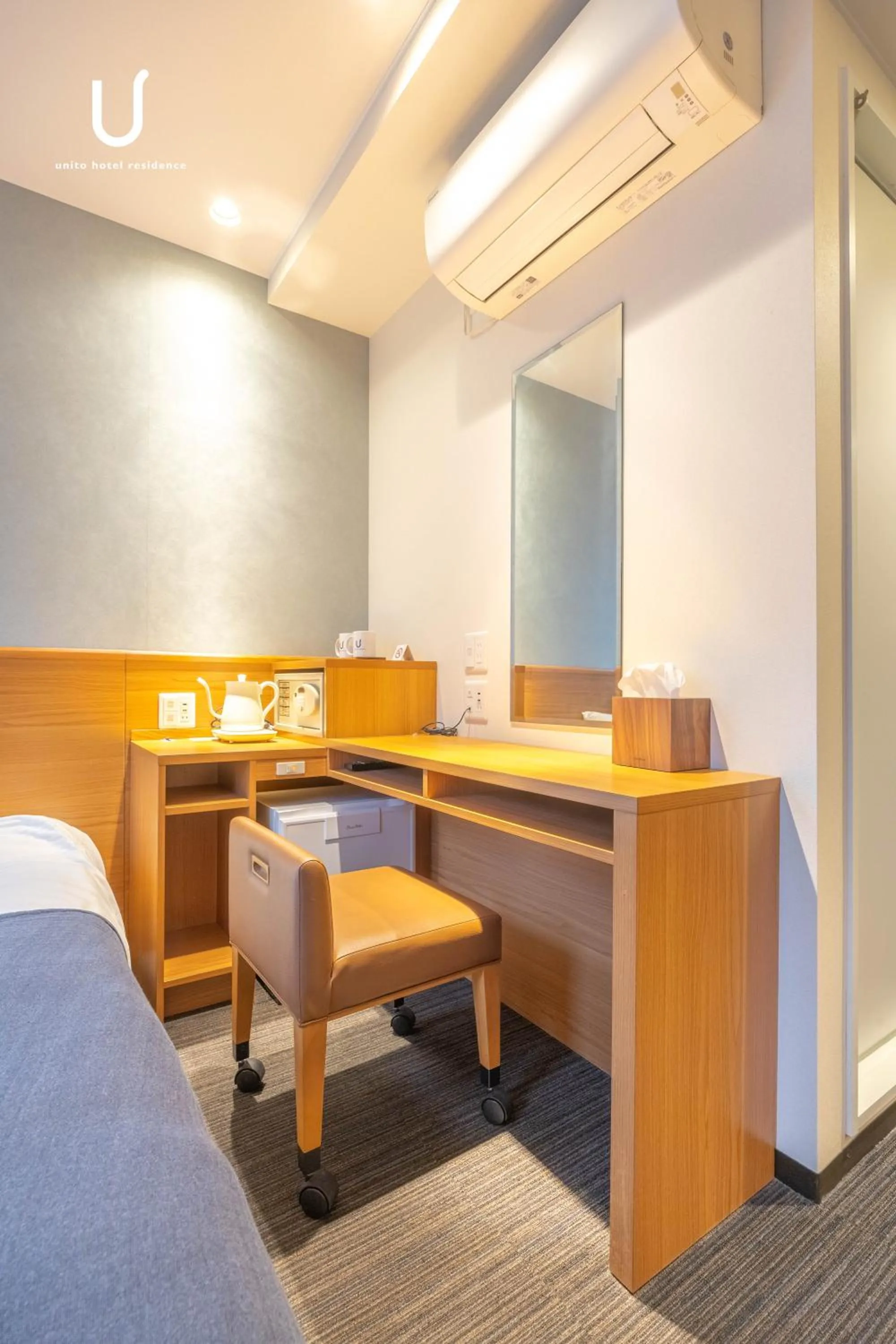 Photo of the whole room in unito hotel residence Kyoto Station North