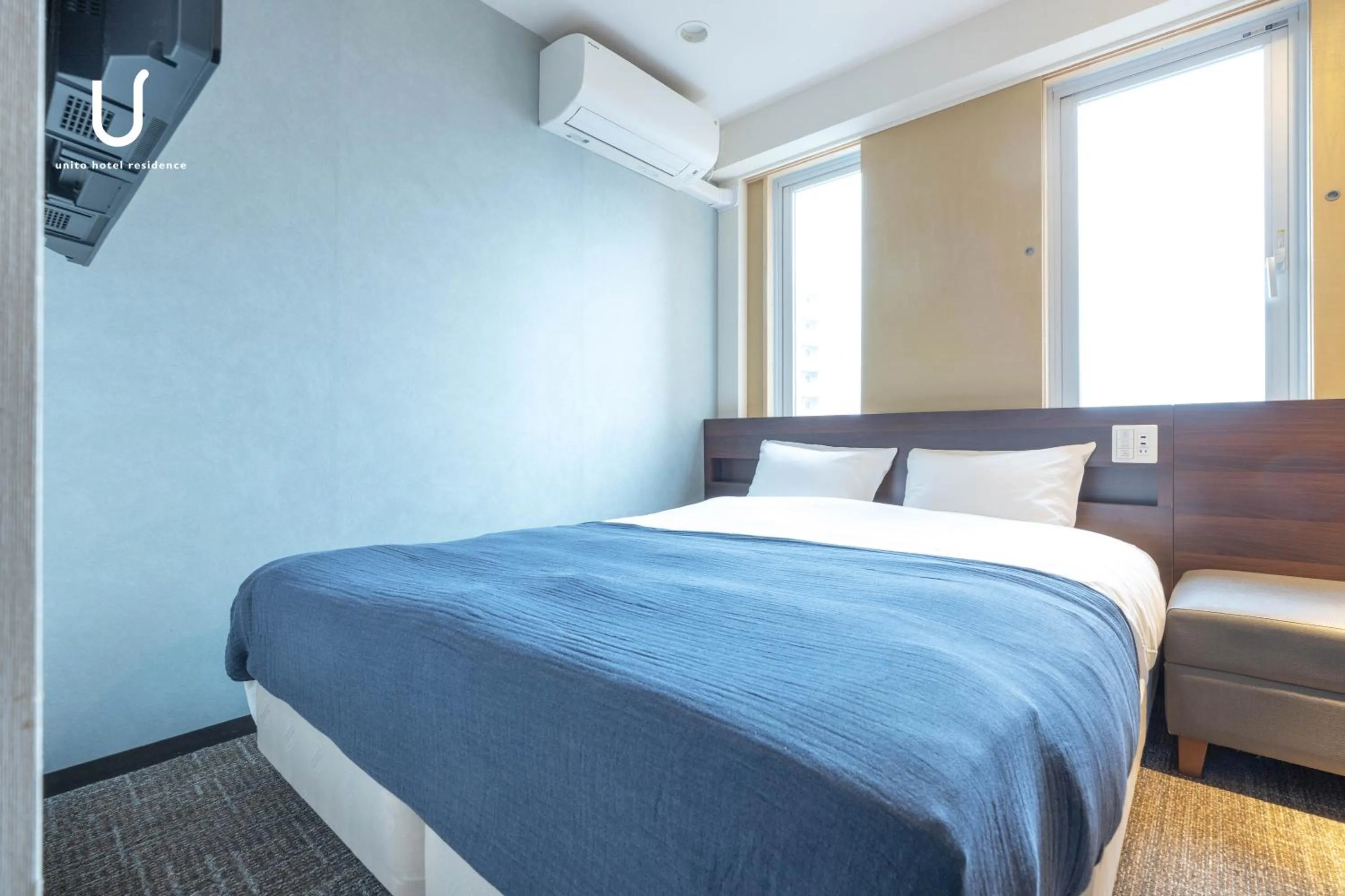 Bed in unito hotel residence Kyoto Station North