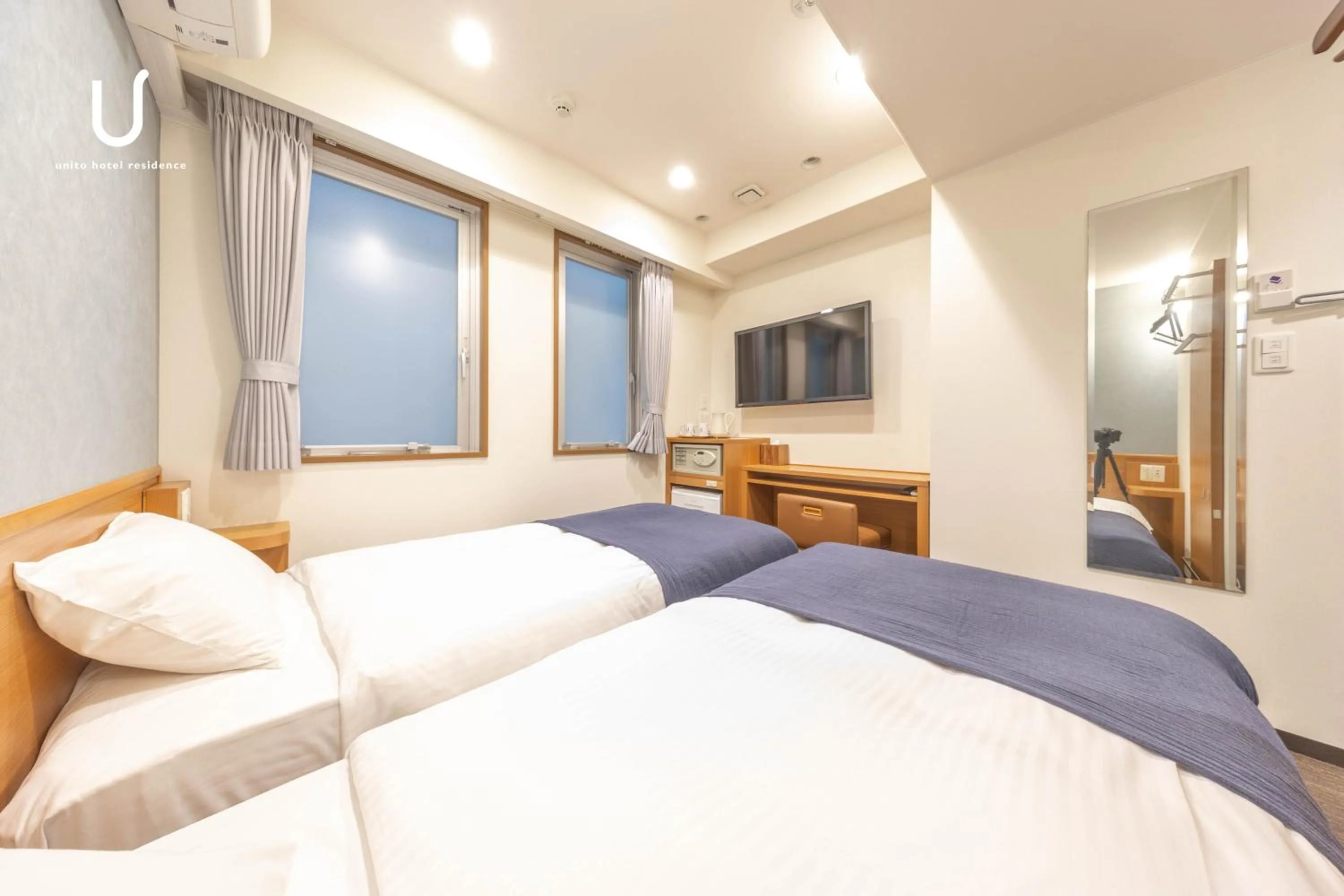 Bed in unito hotel residence Kyoto Station North