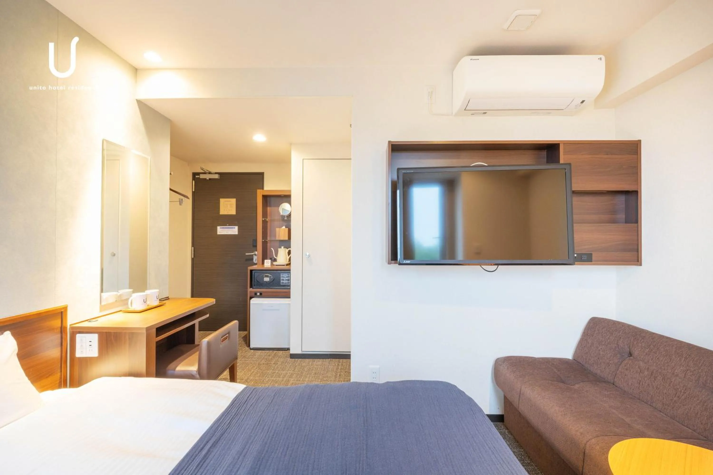 Bed in unito hotel residence Kyoto Station North