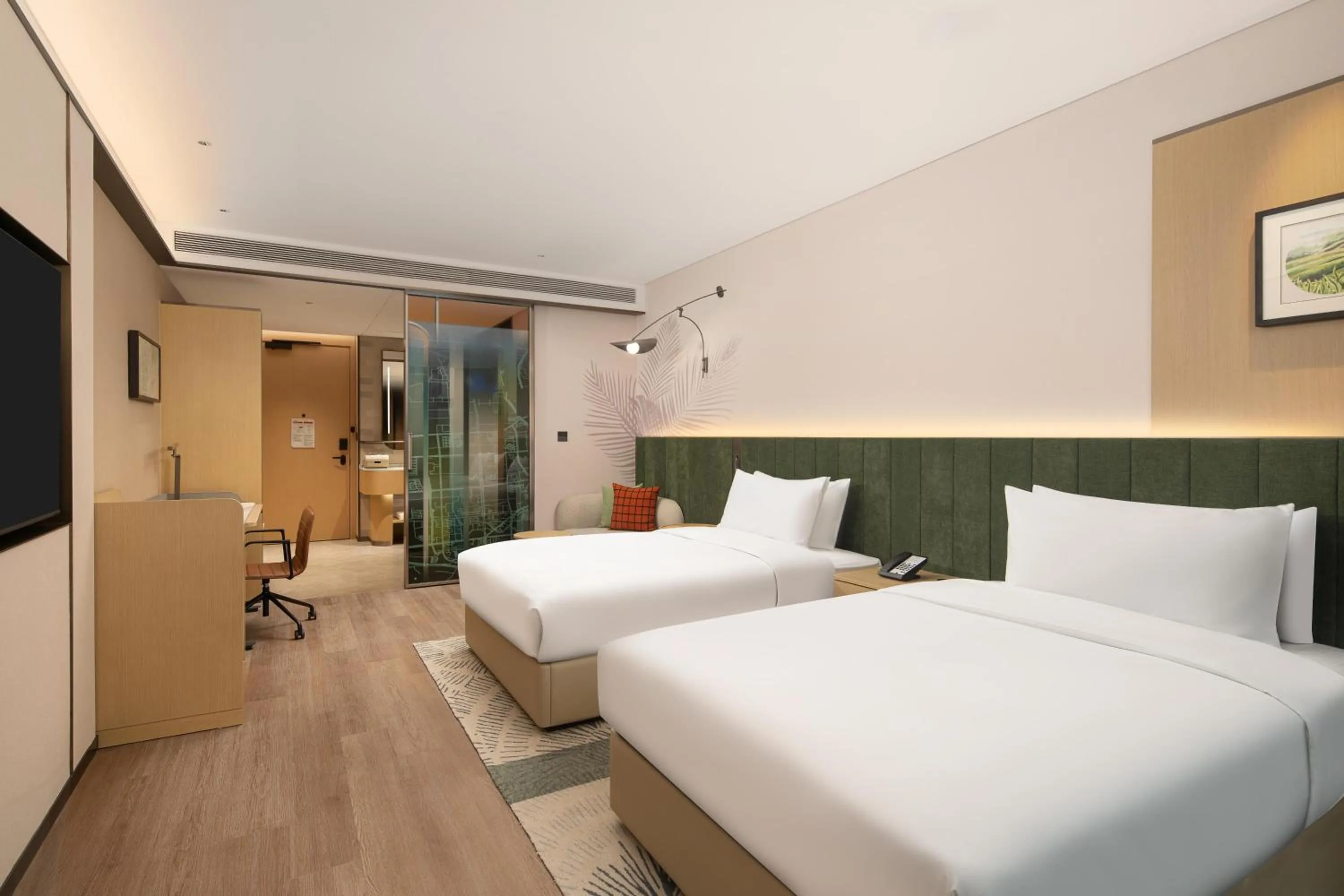 Bed in Hilton Garden Inn Hangzhou Fuyang Fuchun