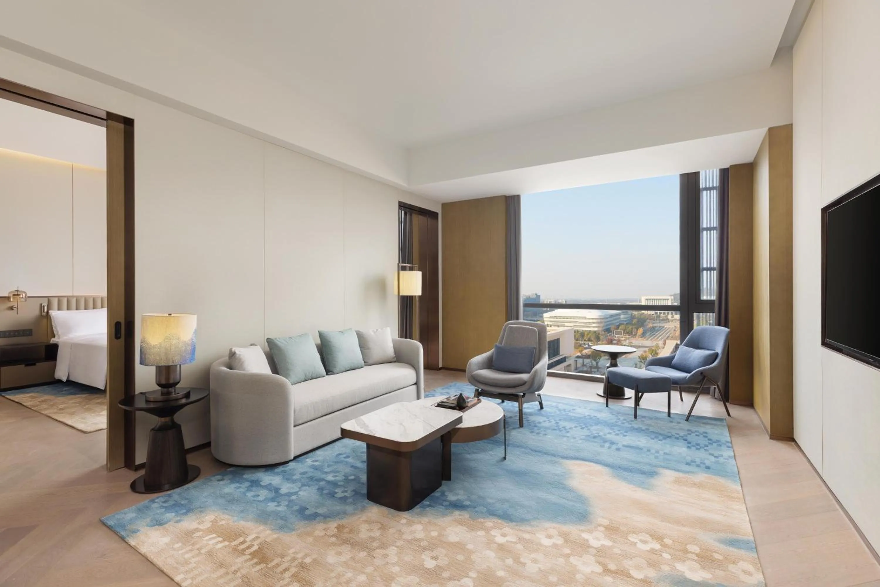 Living room in Hilton Shaoxing Hotel And Residences