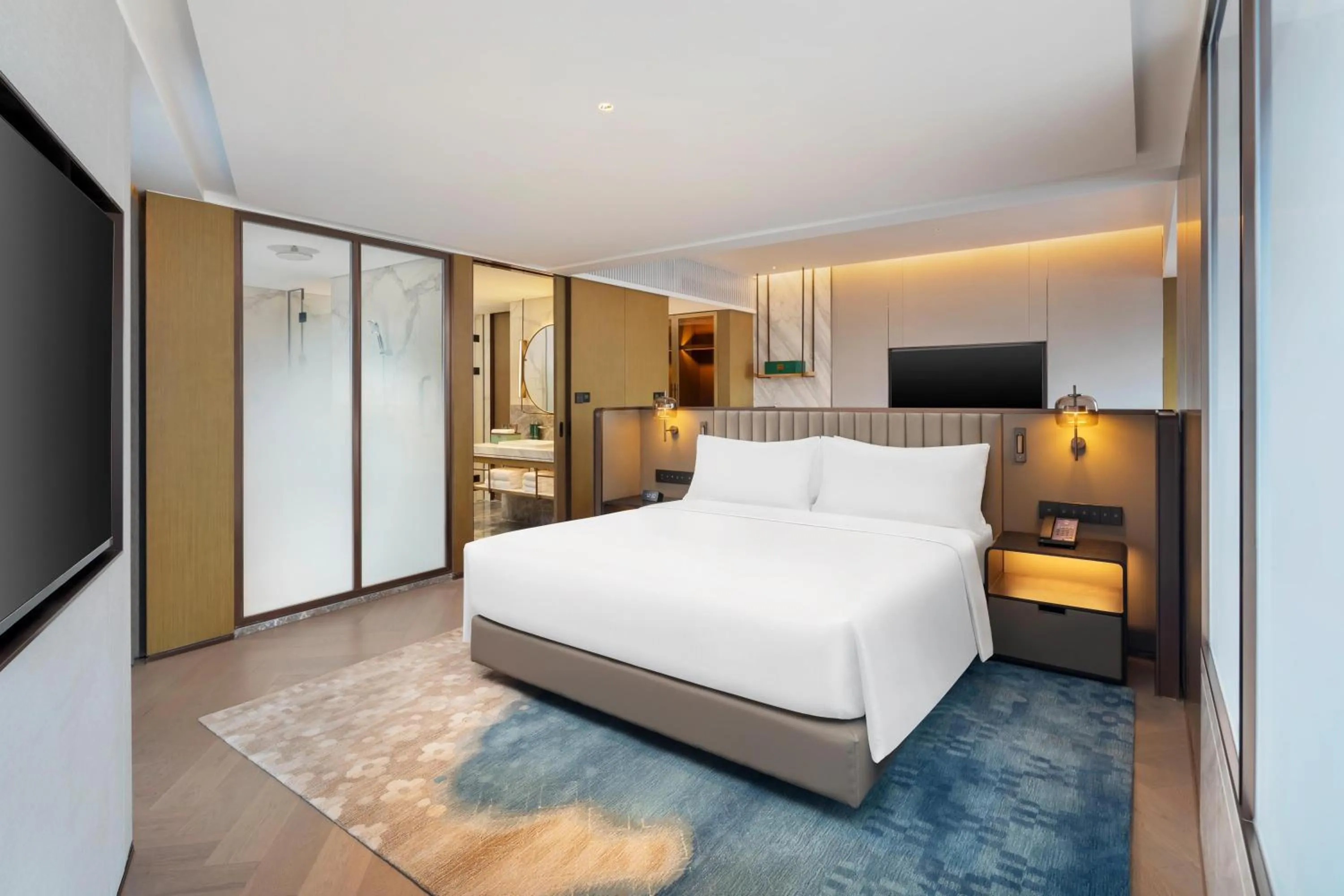 Bed in Hilton Shaoxing Hotel And Residences