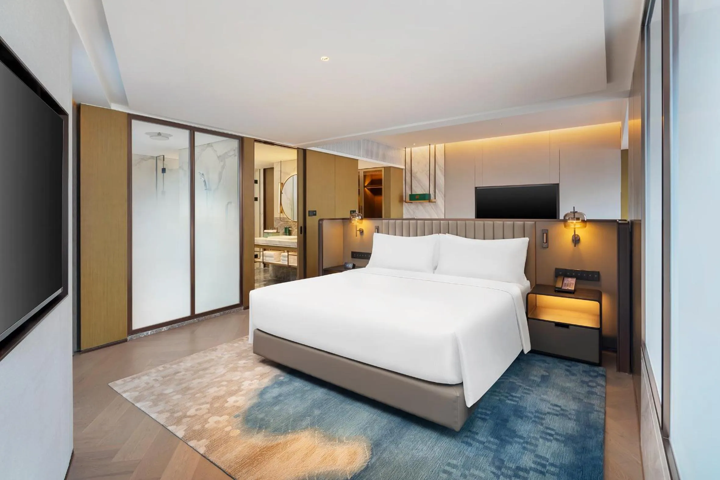 Bed in Hilton Shaoxing Hotel And Residences