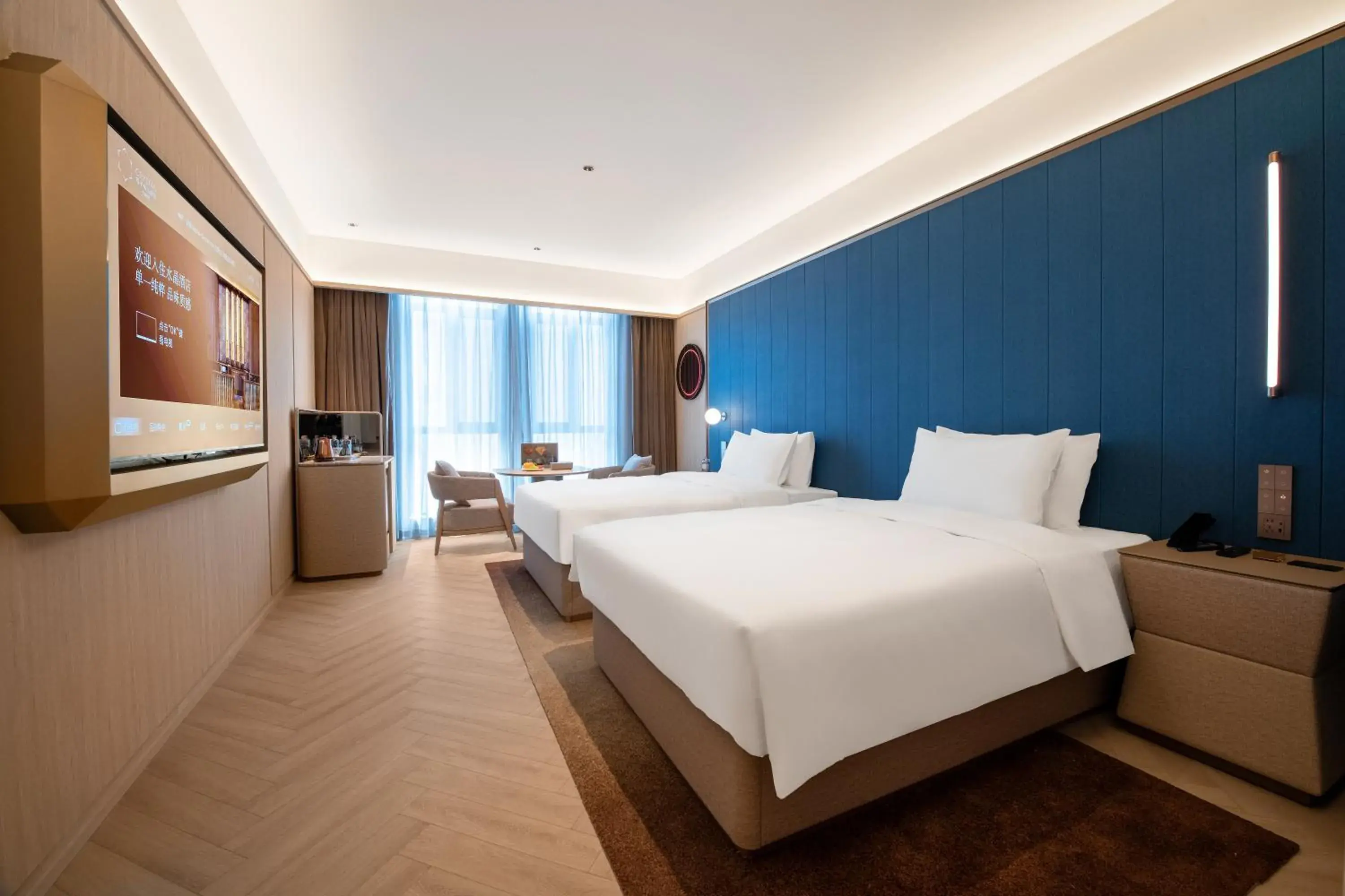 Superior Twin Room in Orange Crystal Hotel Weihai Happiness Gate Weigao Plaza Superior Twin Room in Orange Crystal Hotel Weihai Happiness Gate Weigao Plaza