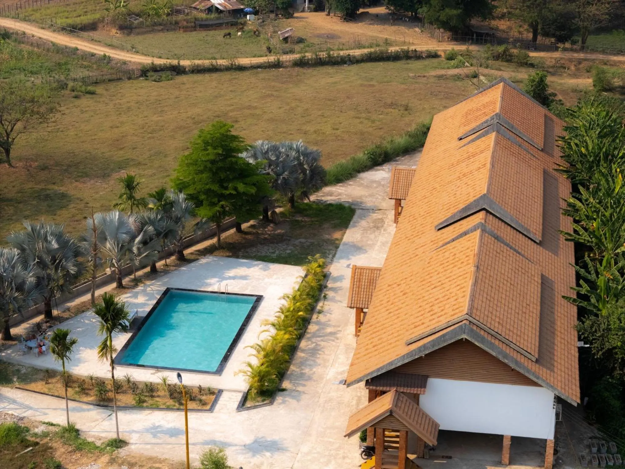 Swimming pool in Vang Vieng Romantic Resort