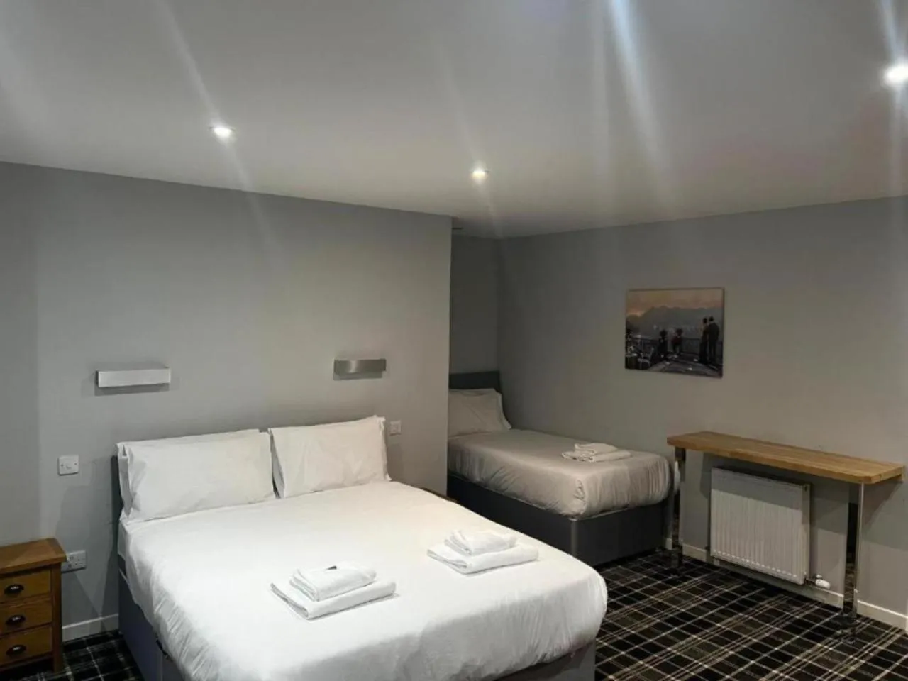 Bed in Crown Hotel & Bar